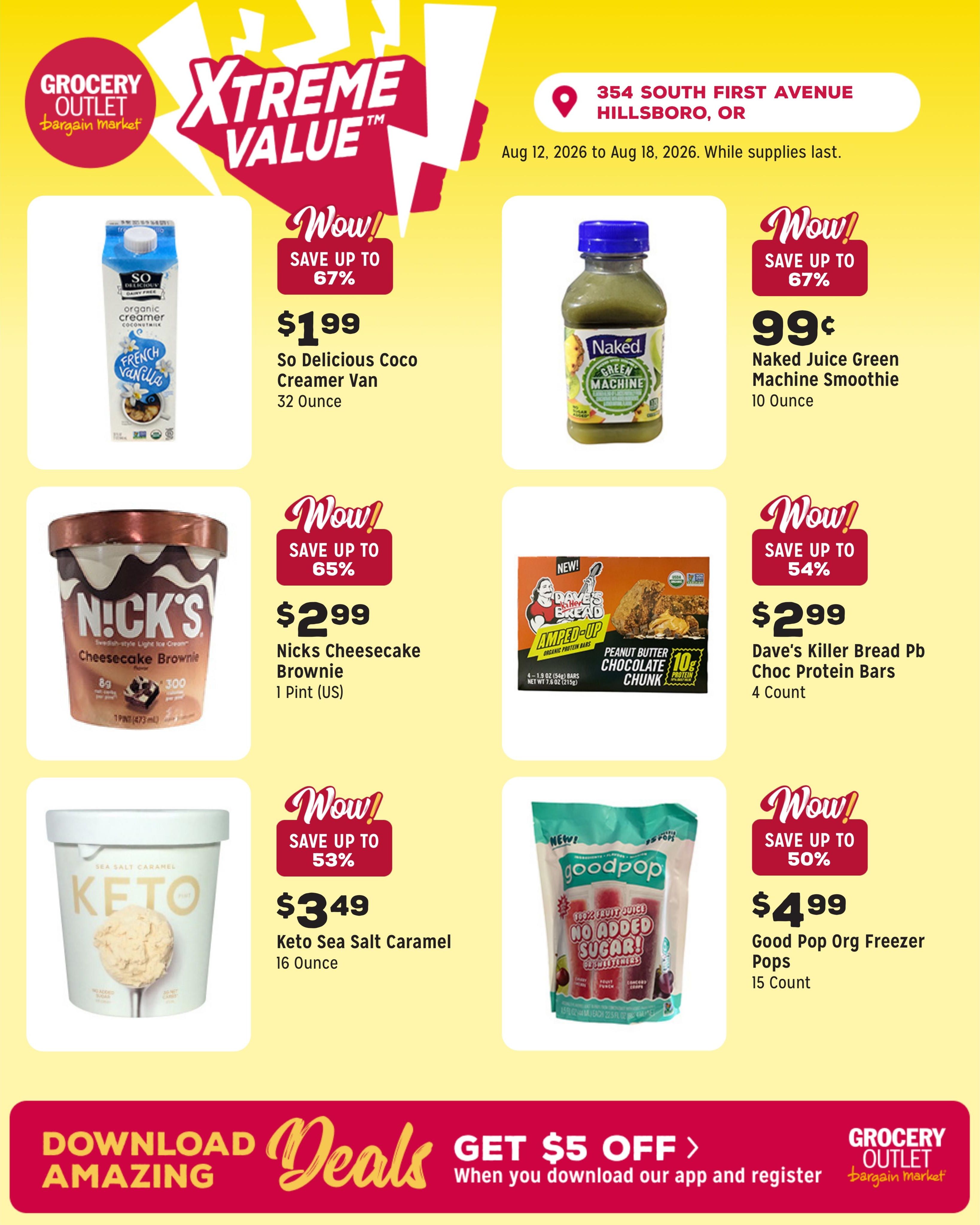 Grocery Outlet (Hillsboro–Cornelius Area, OR) Weekly Ad August 12 - 18, 2026