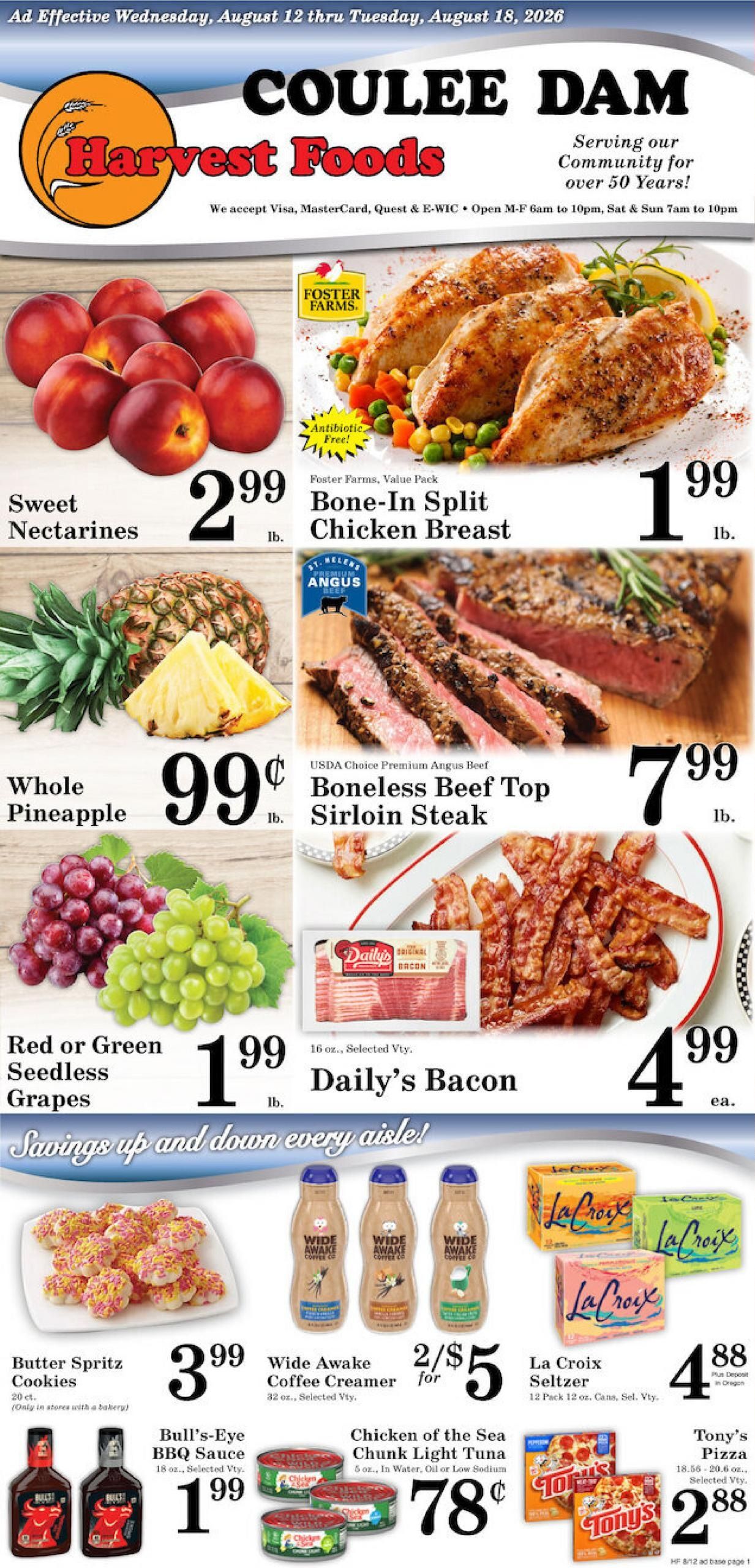 Harvest Foods (Coulee City Area, WA) Weekly Ad August 12 - 18, 2026