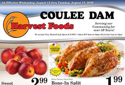 Harvest Foods (Coulee City Area, WA) Weekly Ad August 12 - 18, 2026