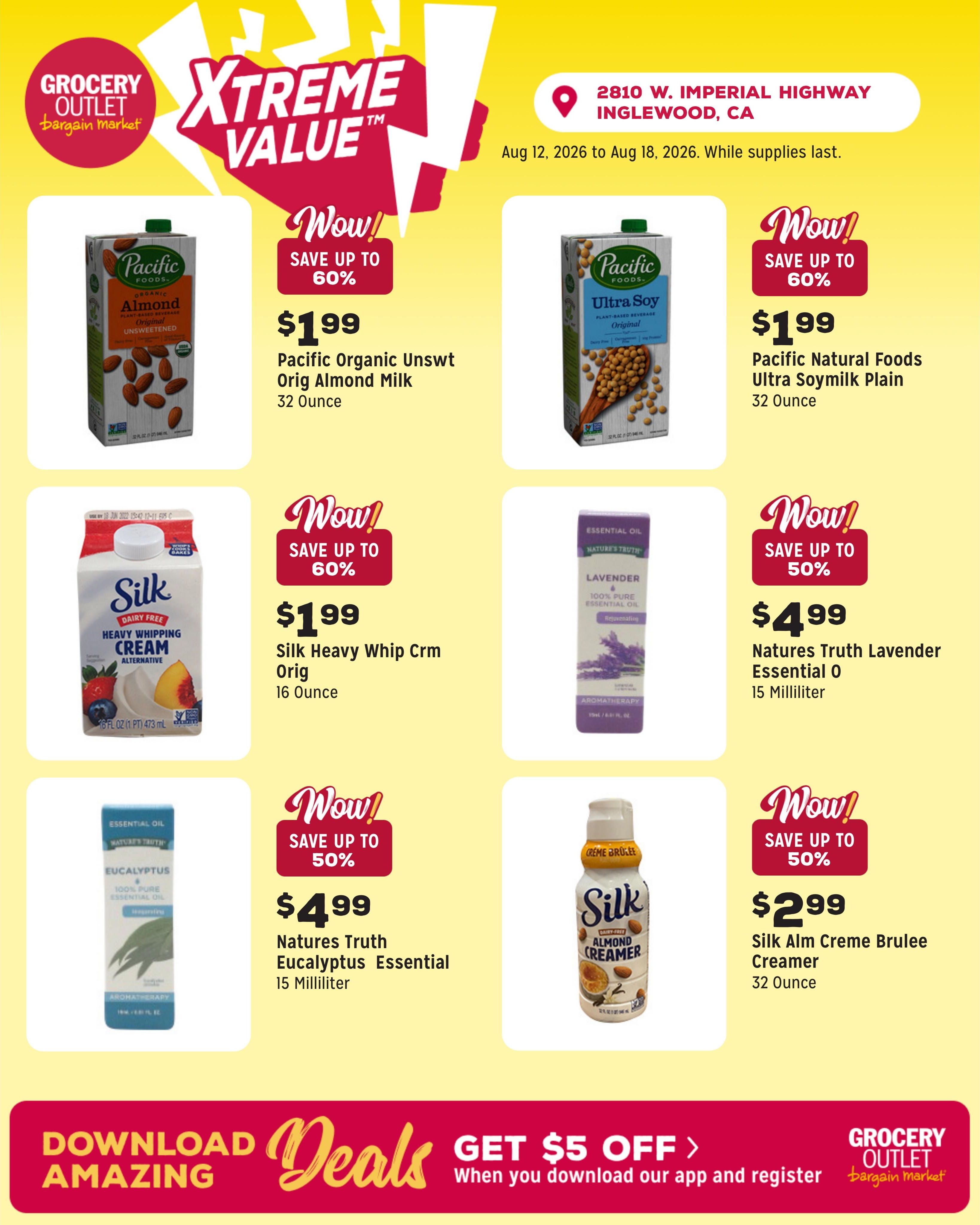 Grocery Outlet (Inglewood Area, CA) Weekly Ad August 12 - 18, 2026