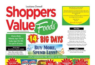 Shoppers Value Foods LA Weekly Ad August 12 - 25, 2026