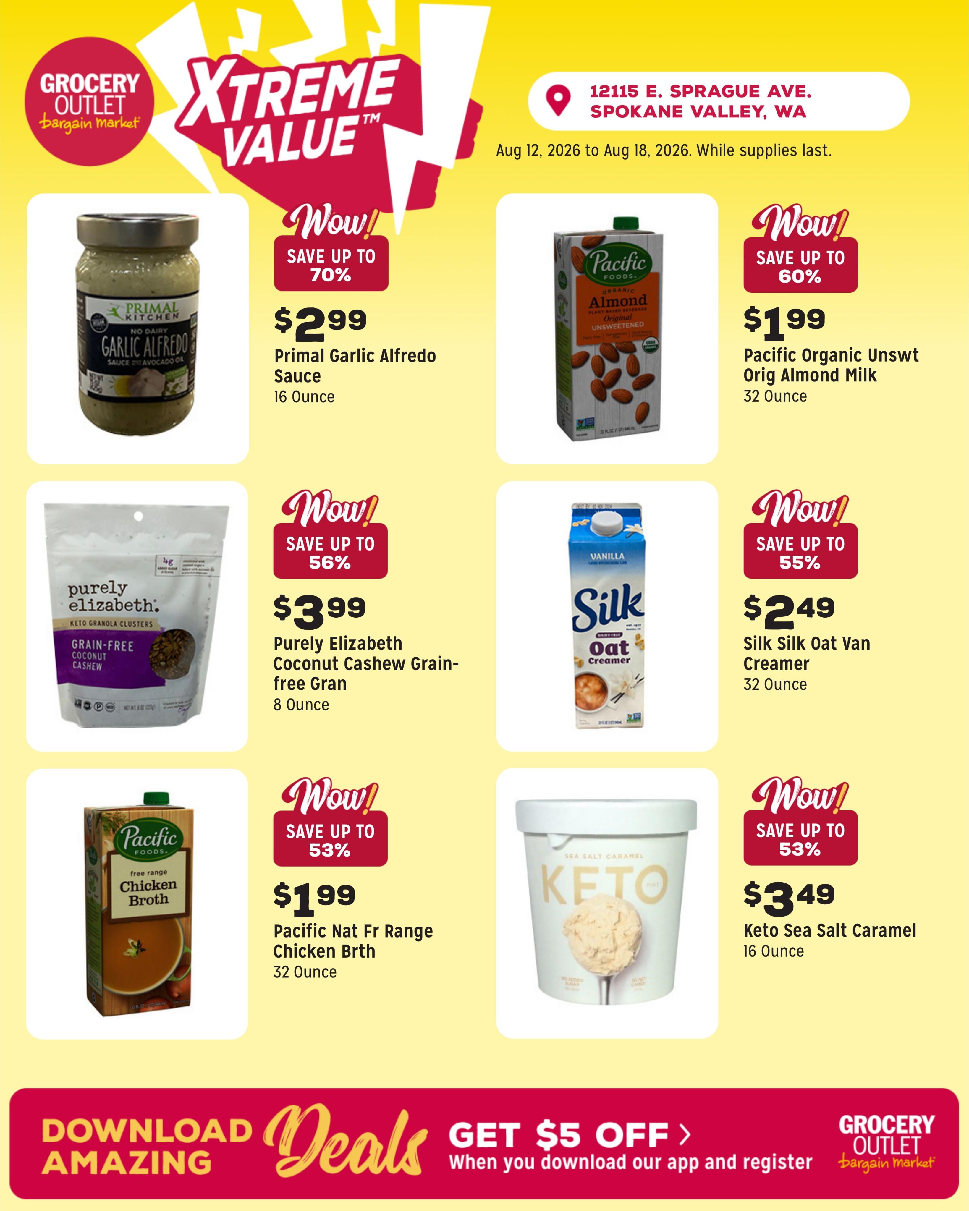 Grocery Outlet (Spokane Valley–Greenacres Area, WA) Weekly Ad August 12 - 18, 2026