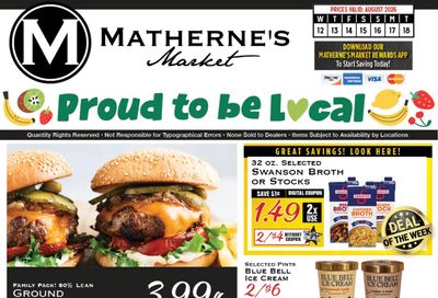 Matherne's Supermarket Weekly Ad August 12 - 18, 2026