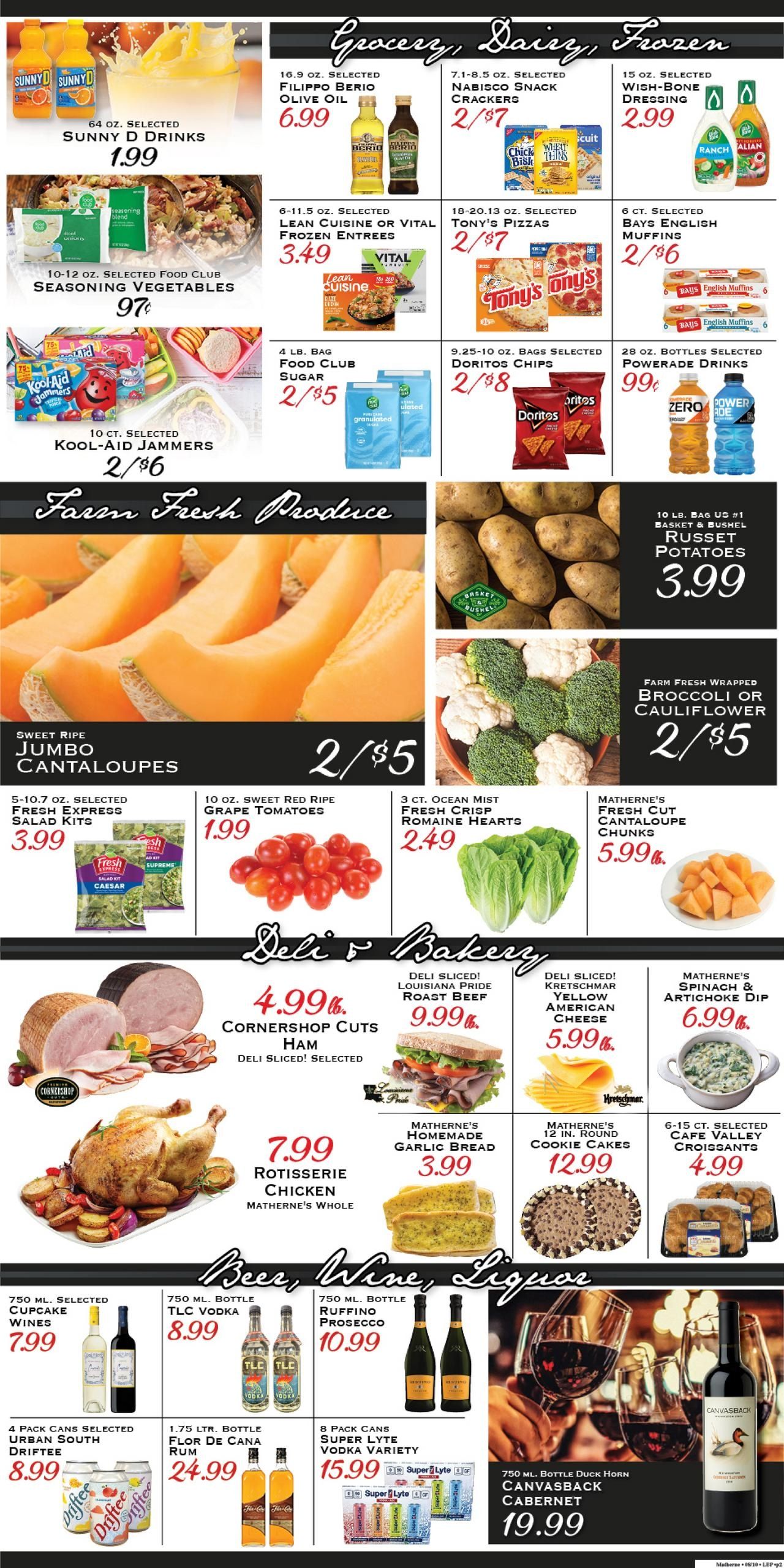 Matherne's Supermarket Weekly Ad August 12 - 18, 2026