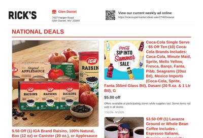Rick's IGA Weekly Ad July 31 - August 13, 2026