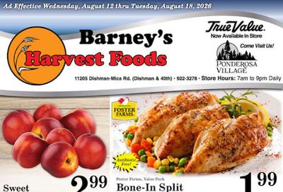 Harvest Foods (Spokane–Mica Area, WA) Weekly Ad August 12 - 18, 2026
