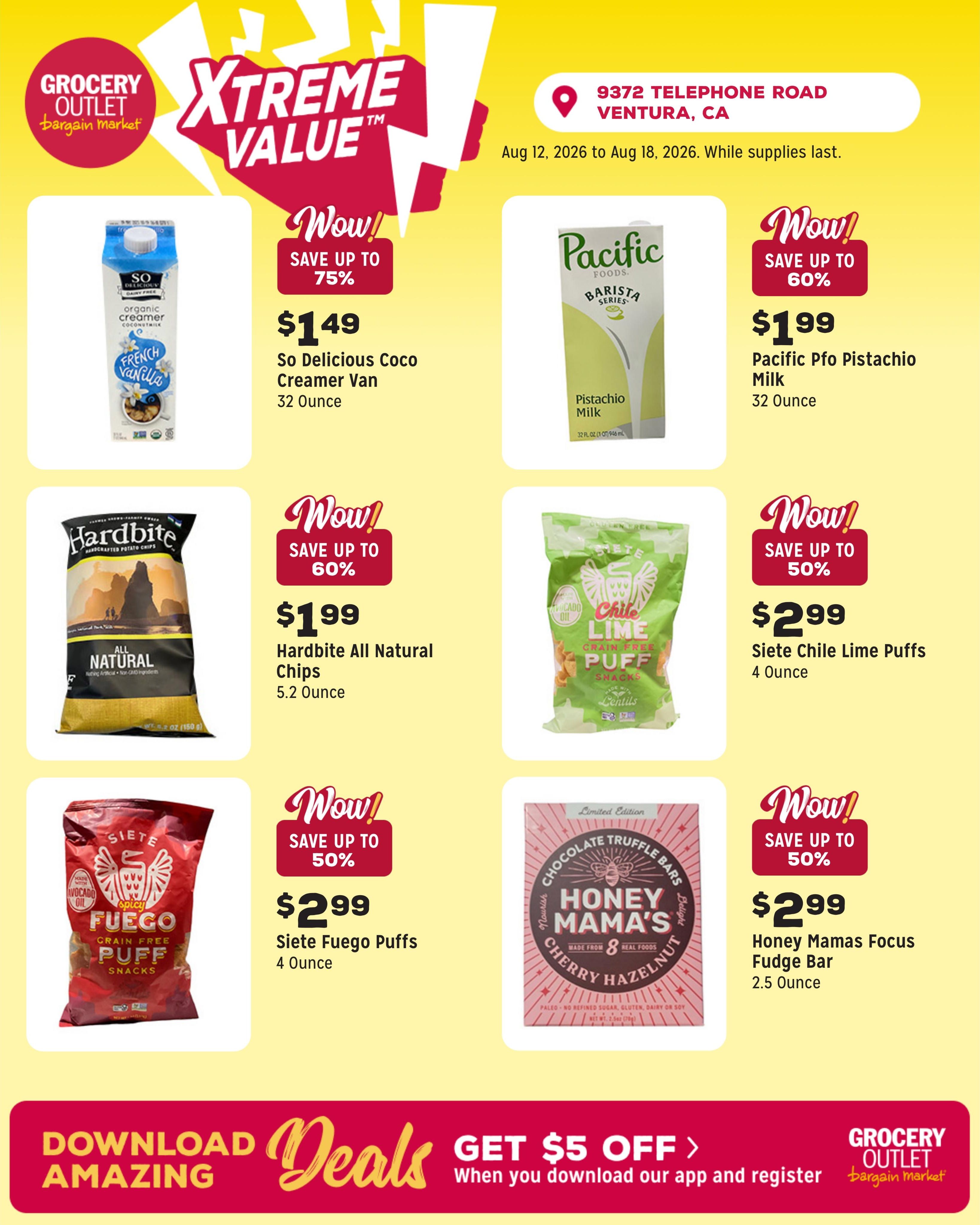 Grocery Outlet (Ventura Area, CA) Weekly Ad August 12 - 18, 2026