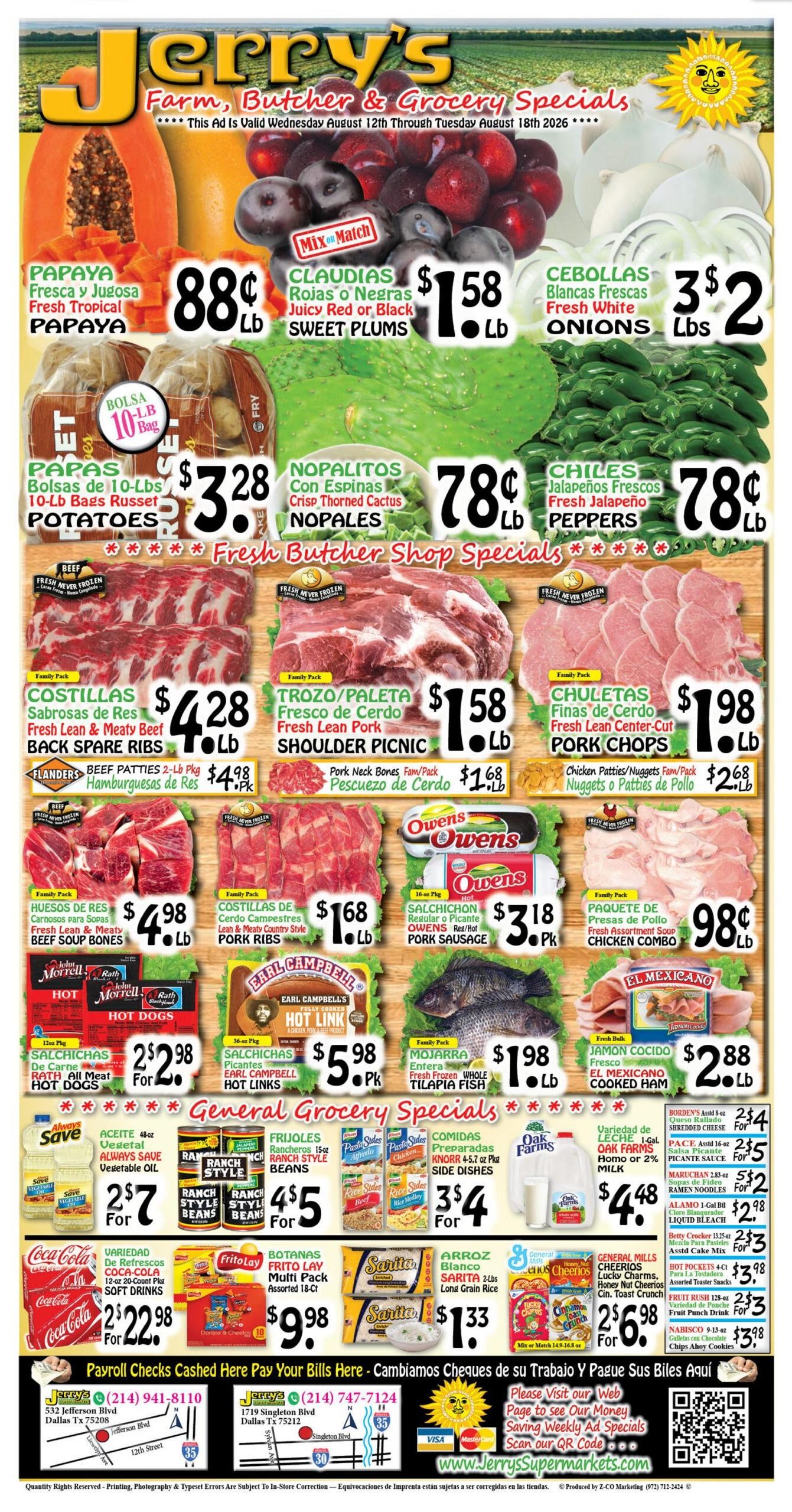 Jerry's Supermarkets Weekly Ad August 12 - 18, 2026