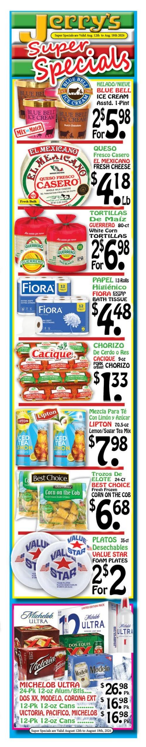 Jerry's Supermarkets Weekly Ad August 12 - 18, 2026