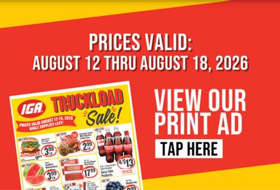 My IGA (Olney, IL) Weekly Ad August 12 - 18, 2026