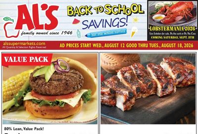 Al's Supermarket Weekly Ad August 12 - 18, 2026
