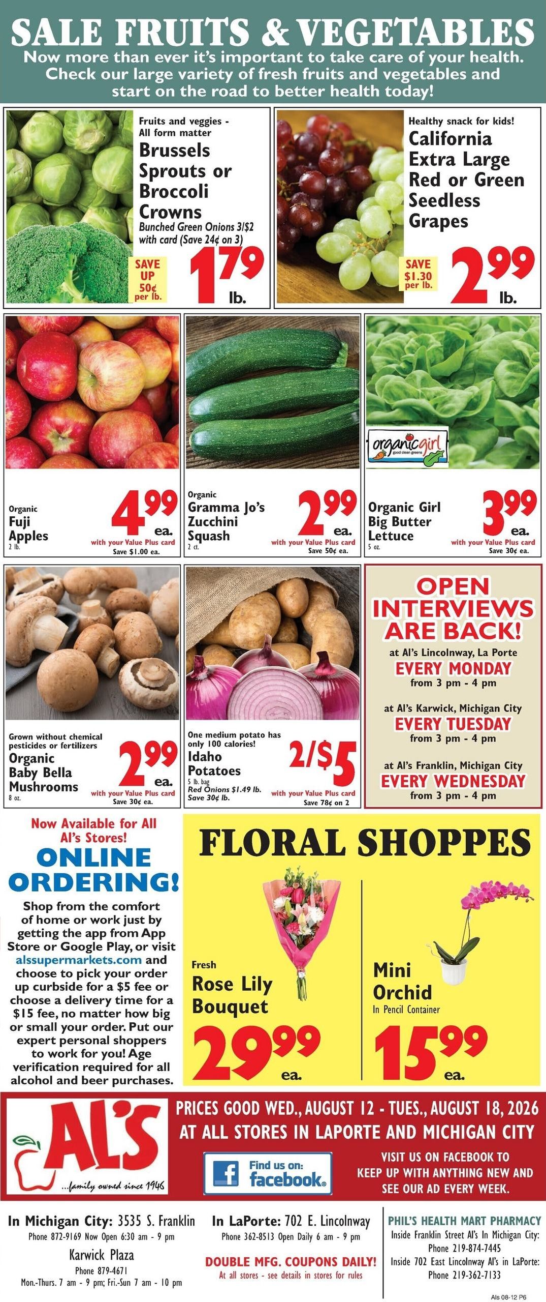 Al's Supermarket Weekly Ad August 12 - 18, 2026