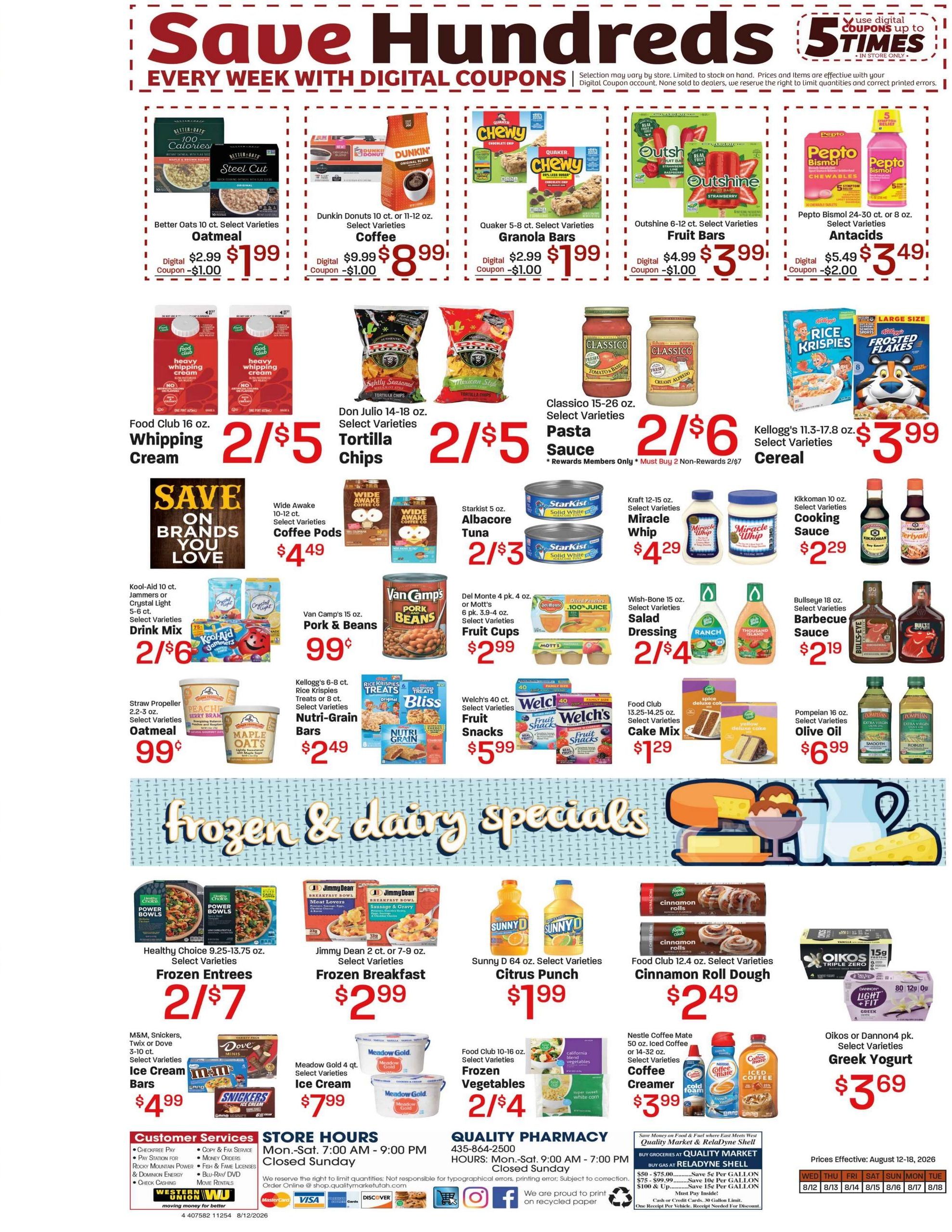 Quality Market - Delta Weekly Ad August 12 - 18, 2026