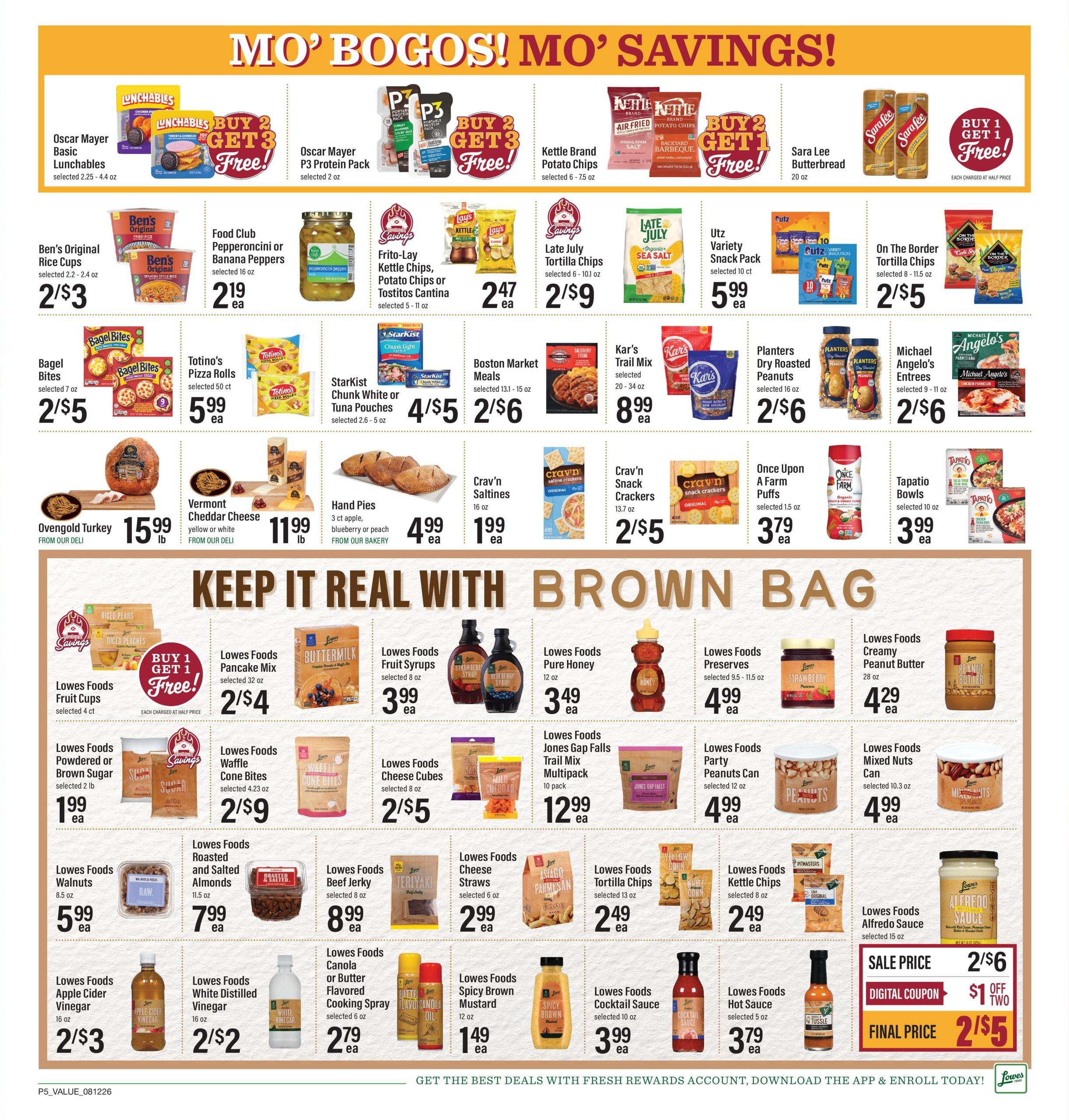 Lowes Foods (GA, NC, SC) Weekly Ad August 12 - 18, 2026