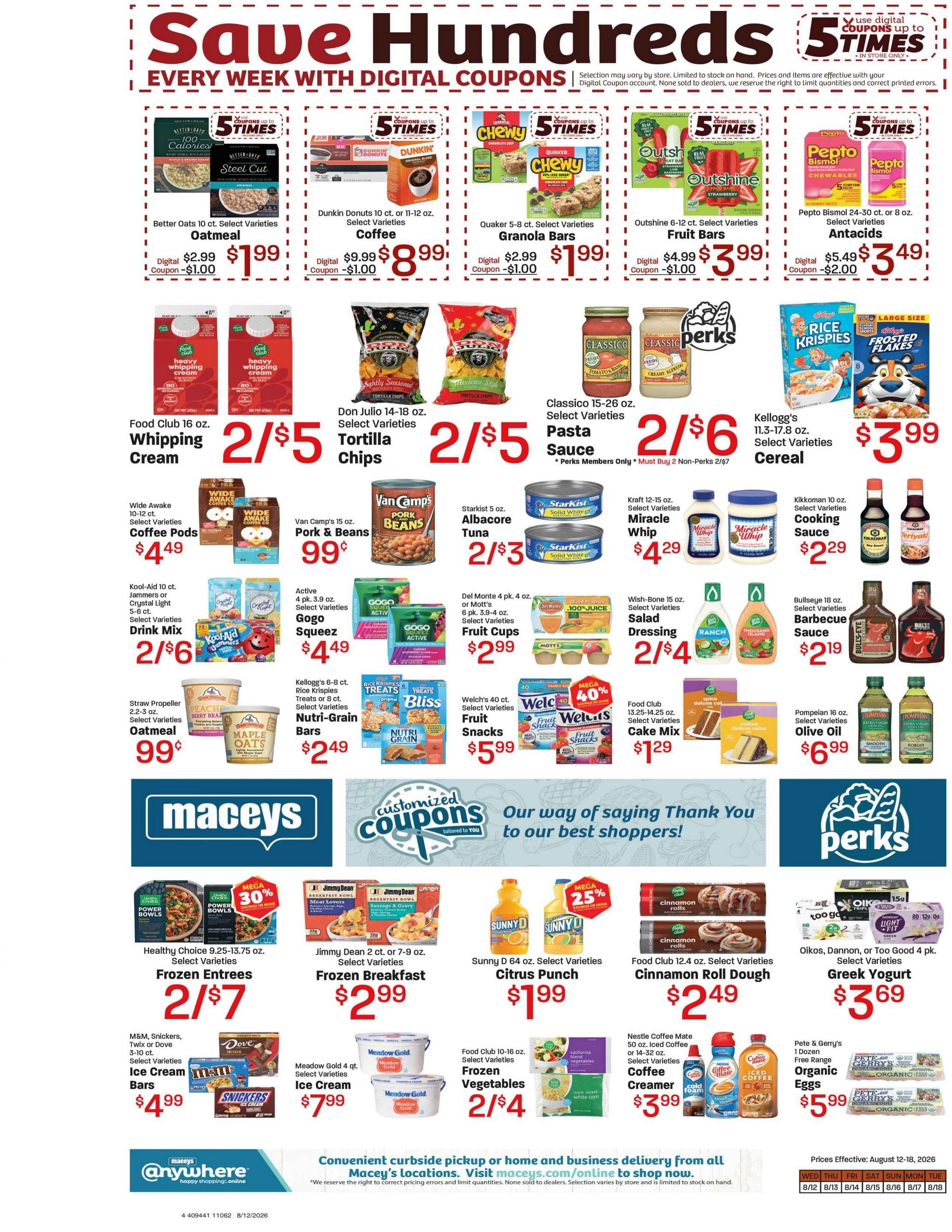 Maceys (West Valley City–West Jordan Area, UT) Weekly Ad August 12 - 18, 2026
