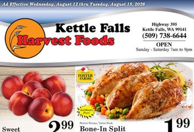 Harvest Foods (Republic Area, WA) Weekly Ad August 12 - 18, 2026