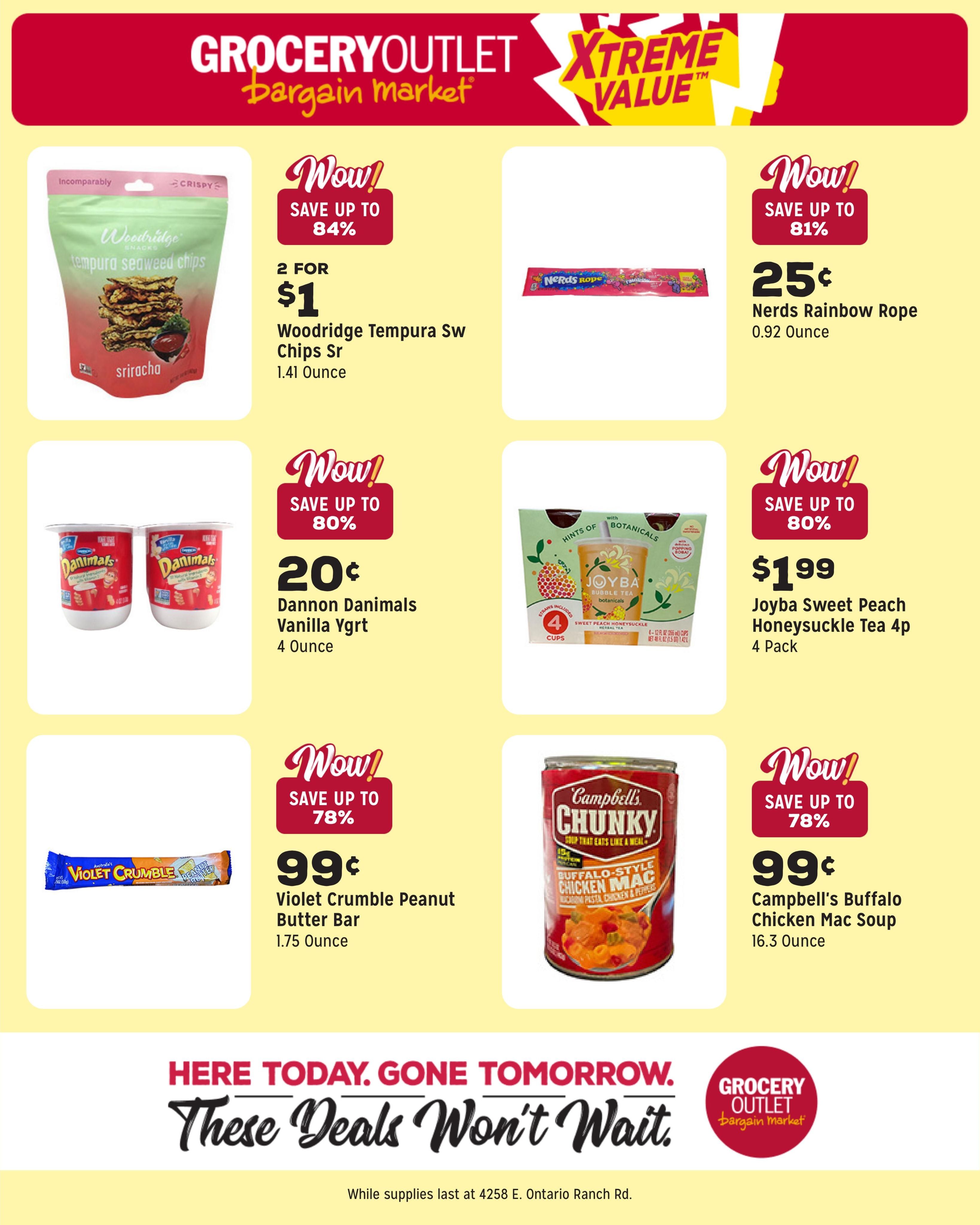 Grocery Outlet (Ontario Area, CA) Weekly Ad August 12 - 18, 2026