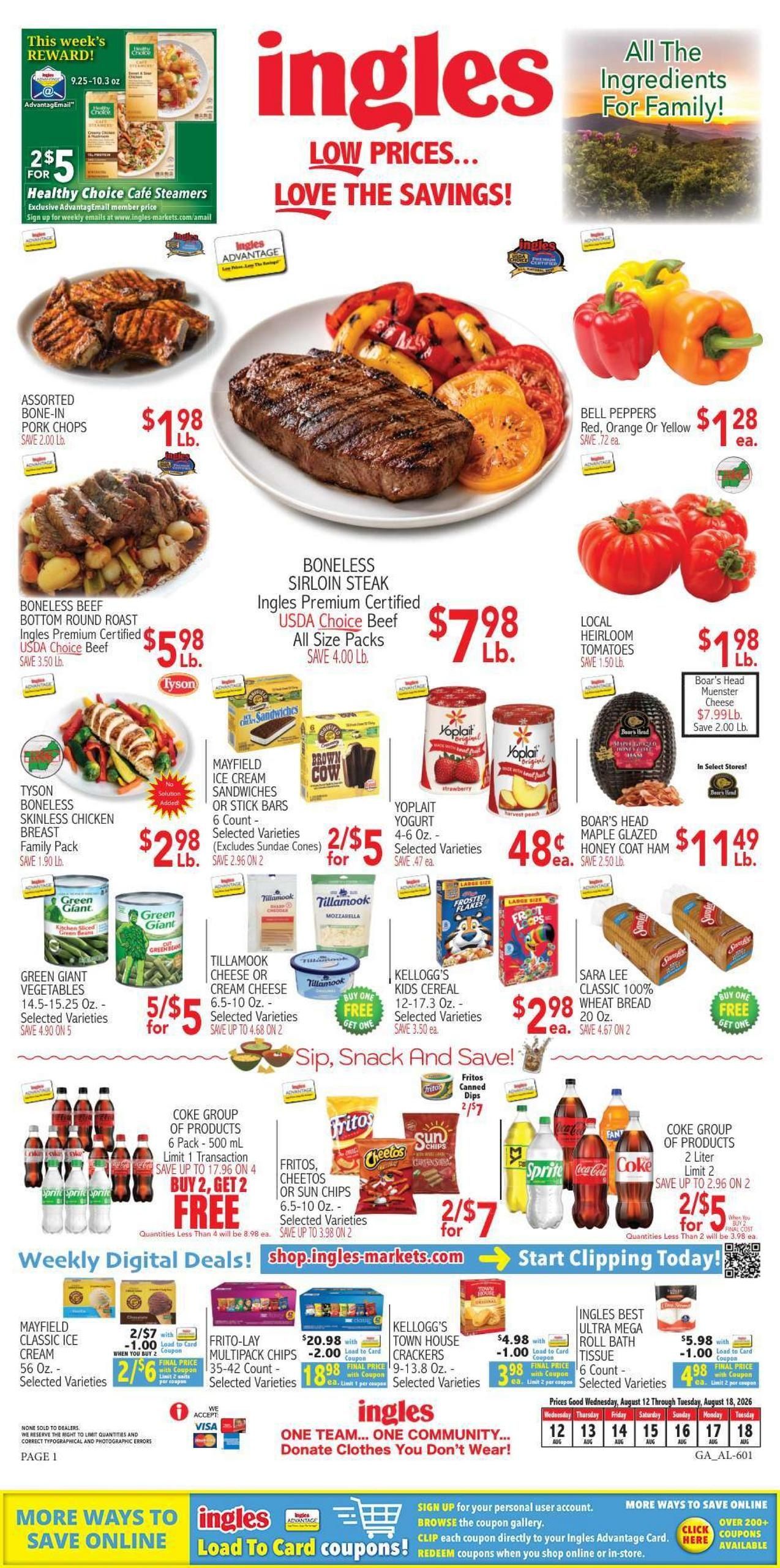 Ingles Markets (Centre Area, AL) Weekly Ad August 12 - 18, 2026
