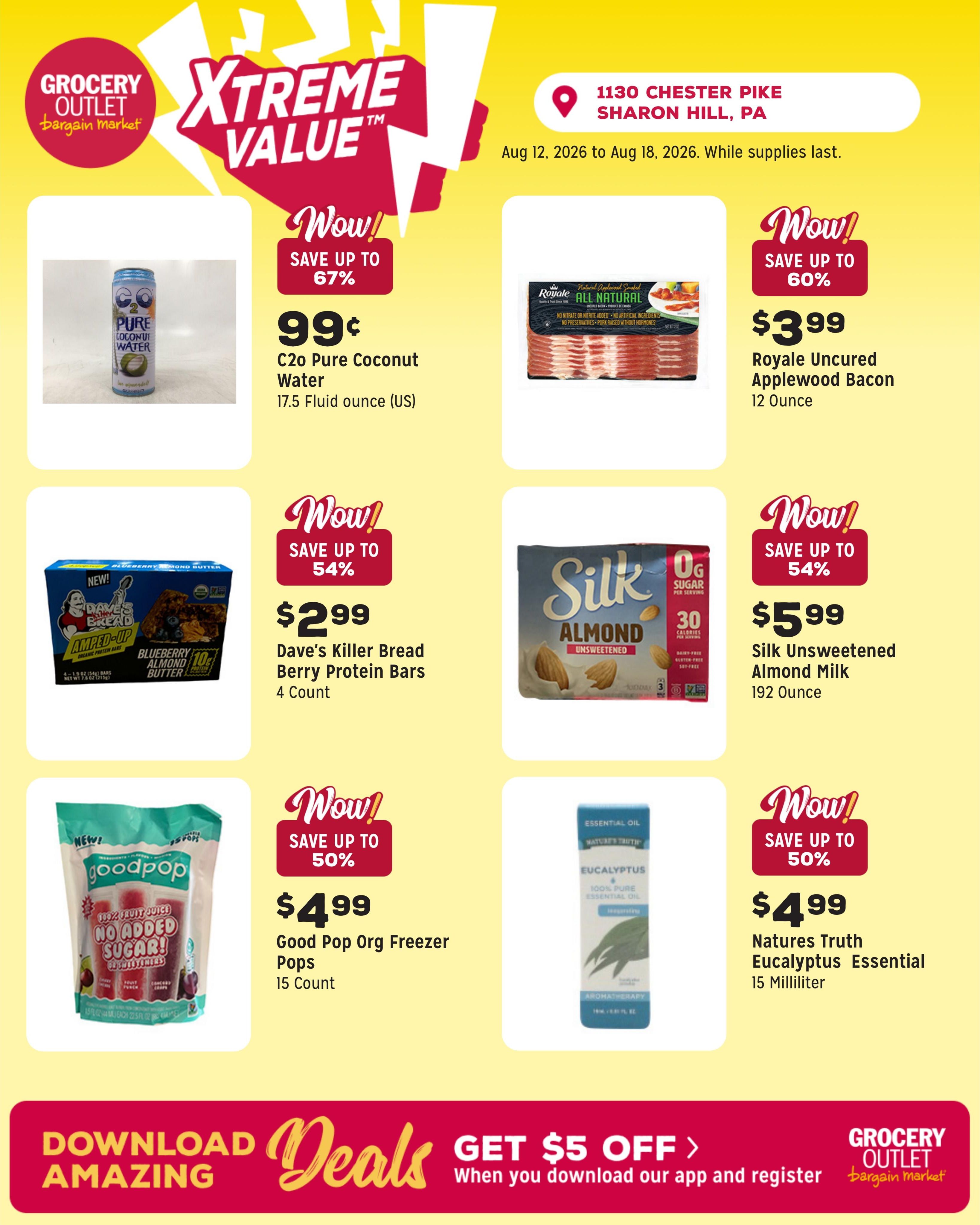 Grocery Outlet (Darby Area, PA) Weekly Ad August 12 - 18, 2026