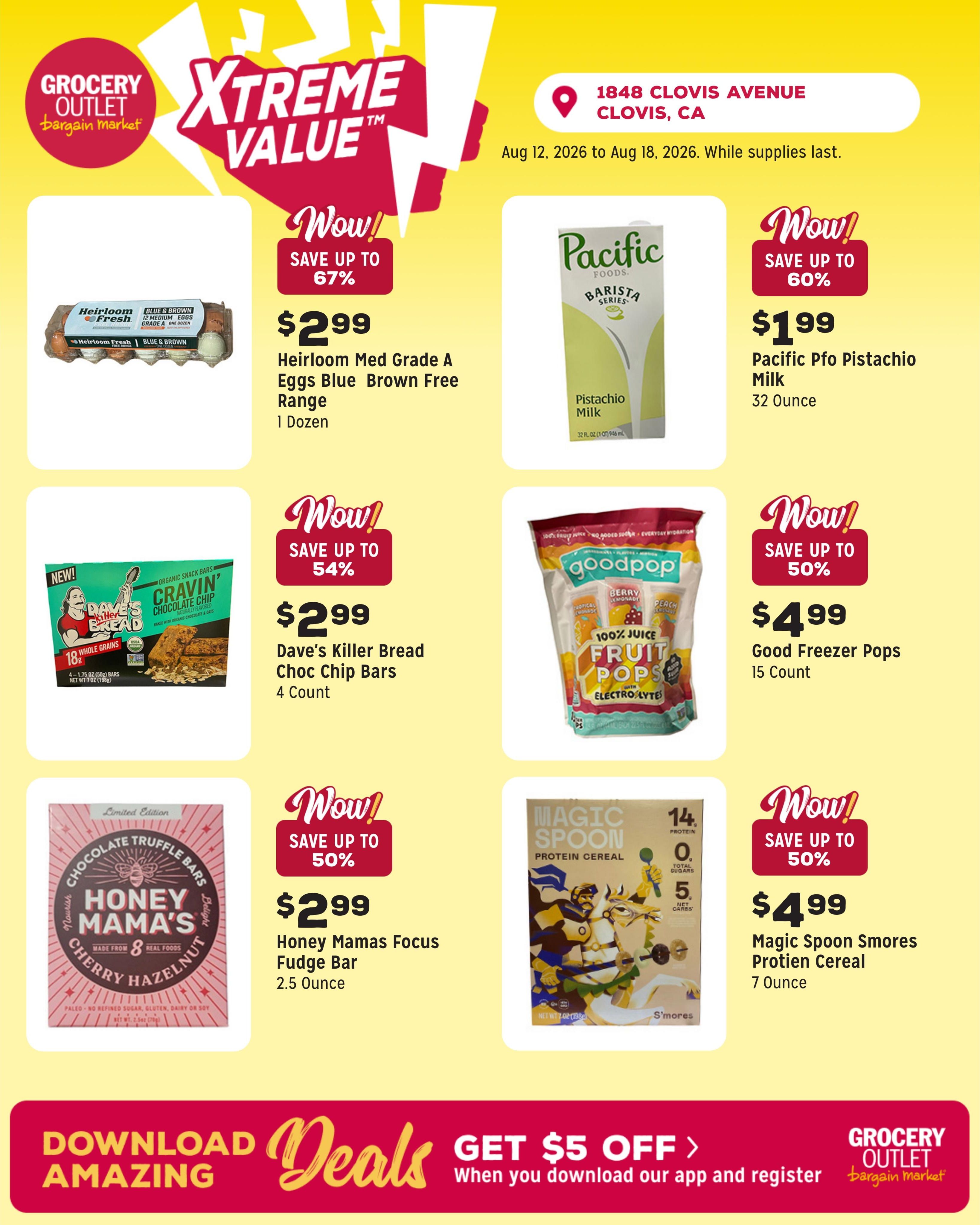 Grocery Outlet (Clovis Area, CA) Weekly Ad August 12 - 18, 2026
