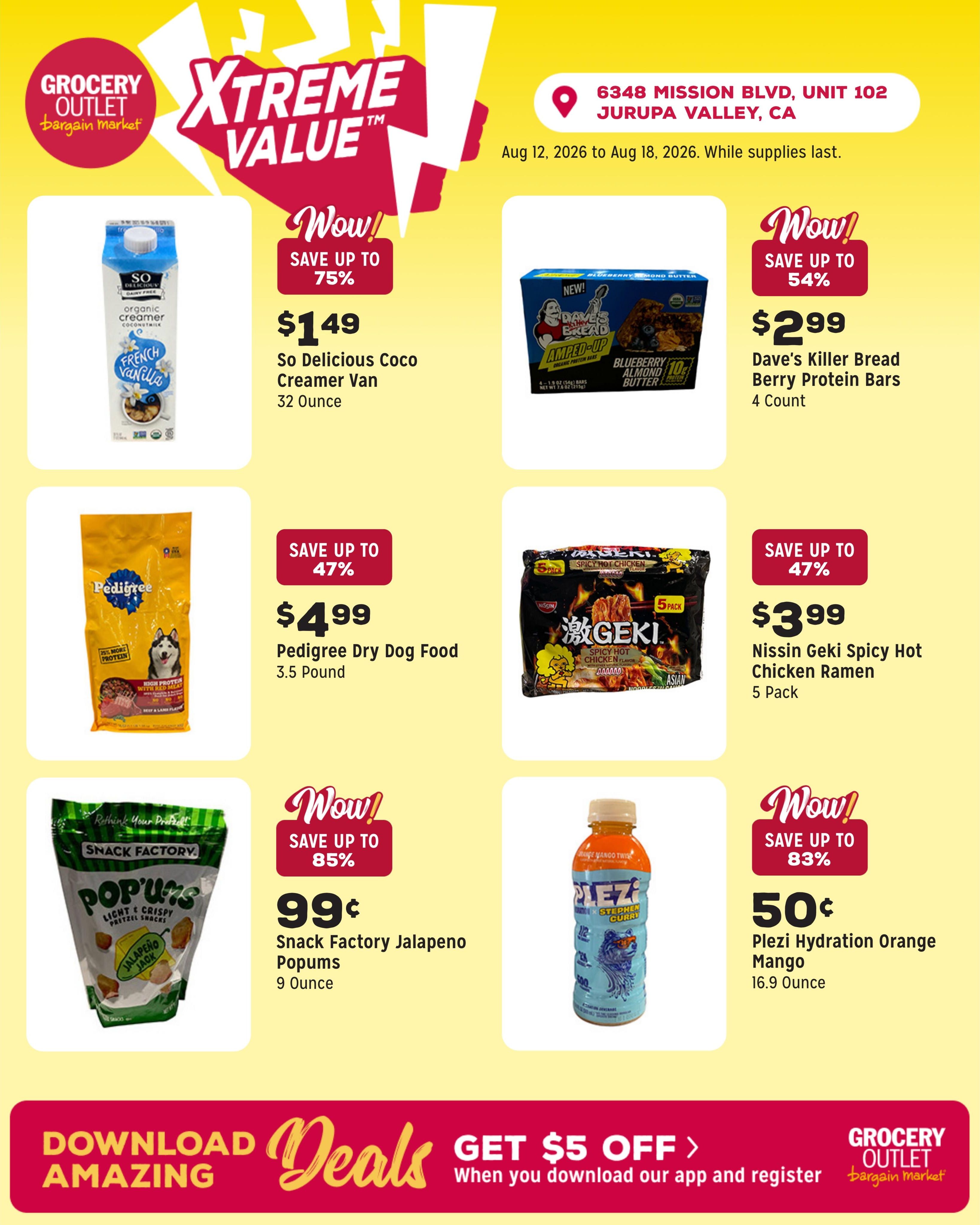 Grocery Outlet (Jurupa Valley Area, CA) Weekly Ad August 12 - 18, 2026