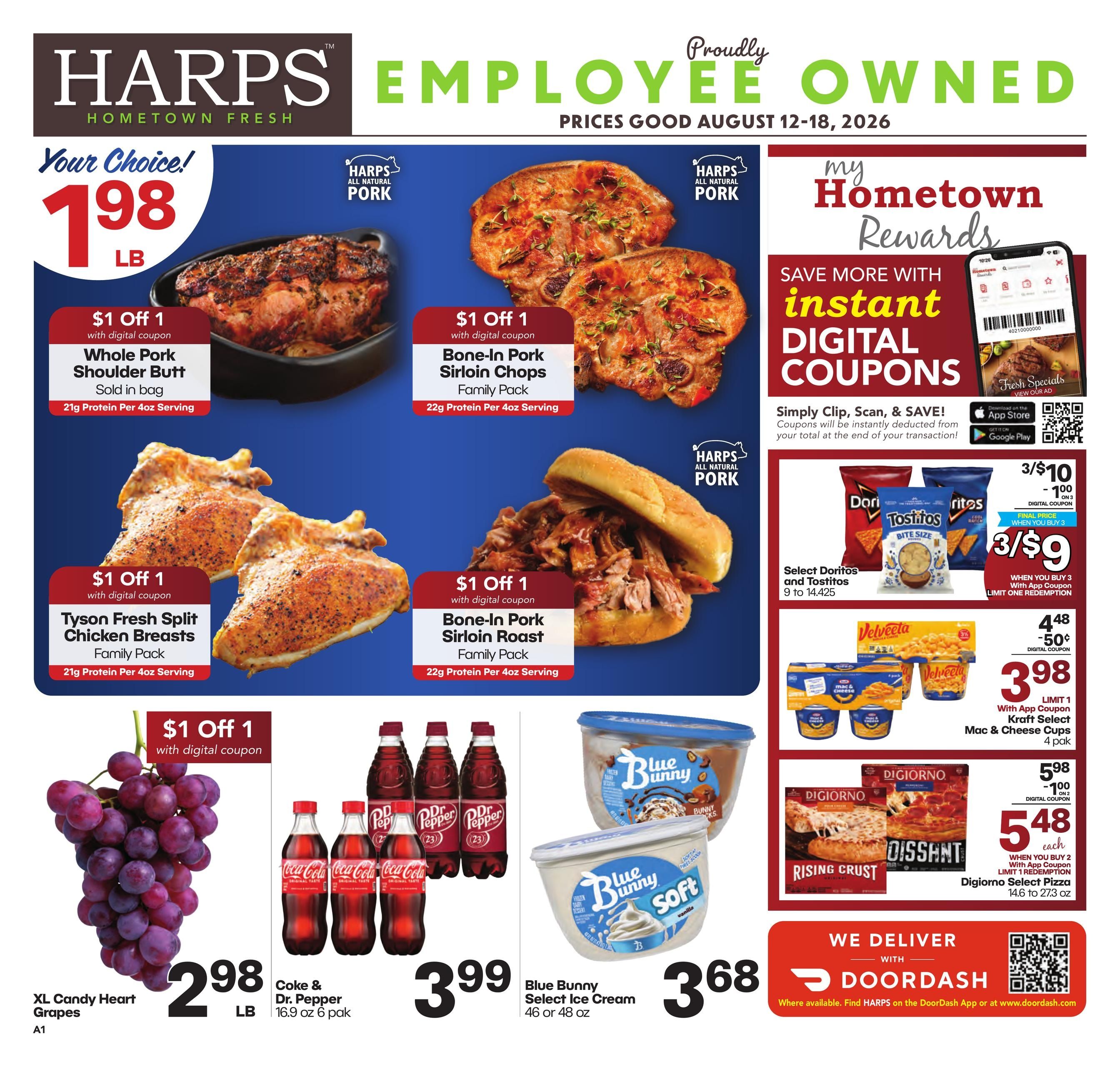 Harps Foods (Grove–Fayetteville Area, AR–OK) Weekly Ad August 12 - 18, 2026