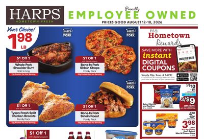 Harps Foods (Grove–Fayetteville Area, AR–OK) Weekly Ad August 12 - 18, 2026