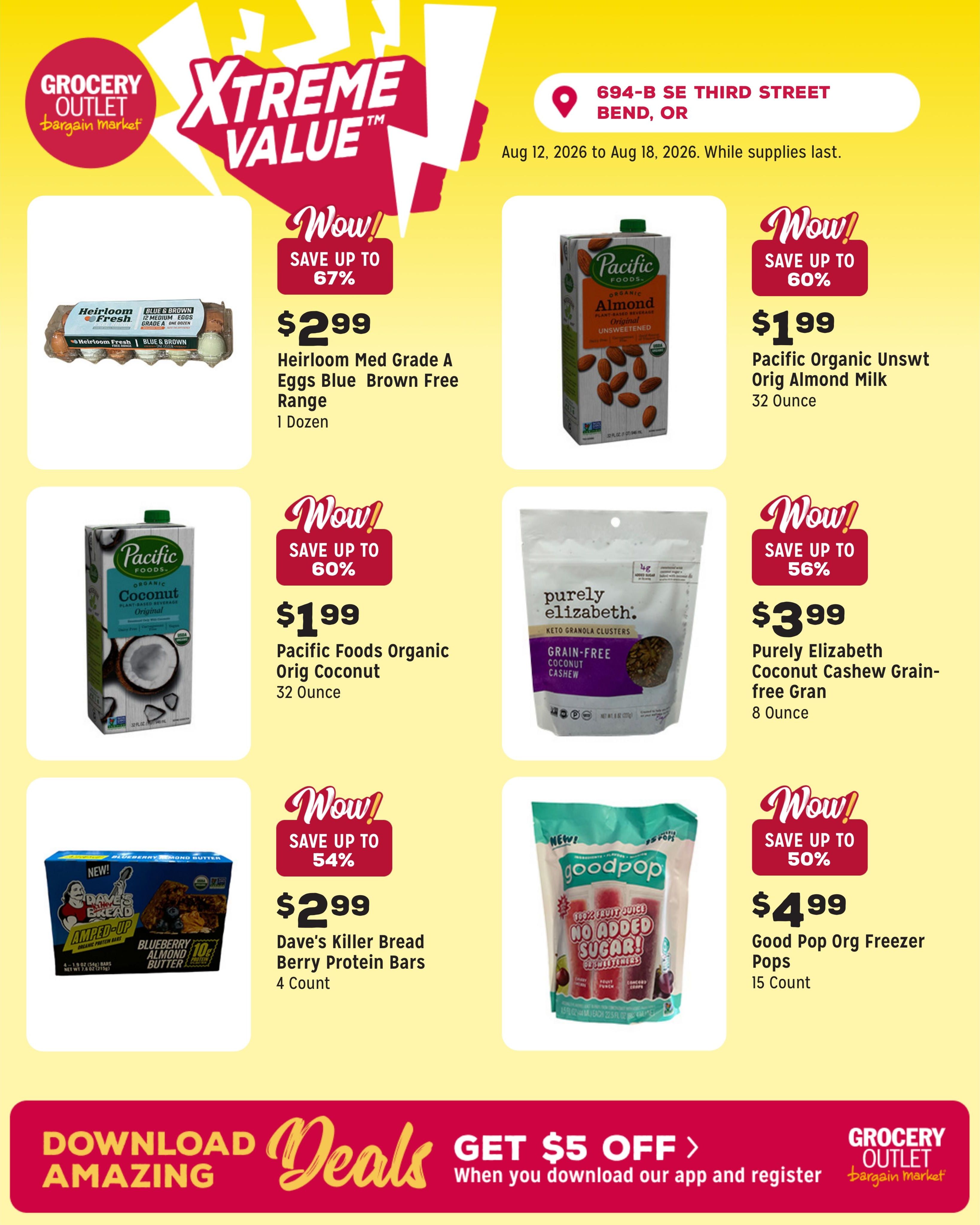 Grocery Outlet (Bend Area, OR) Weekly Ad August 12 - 18, 2026