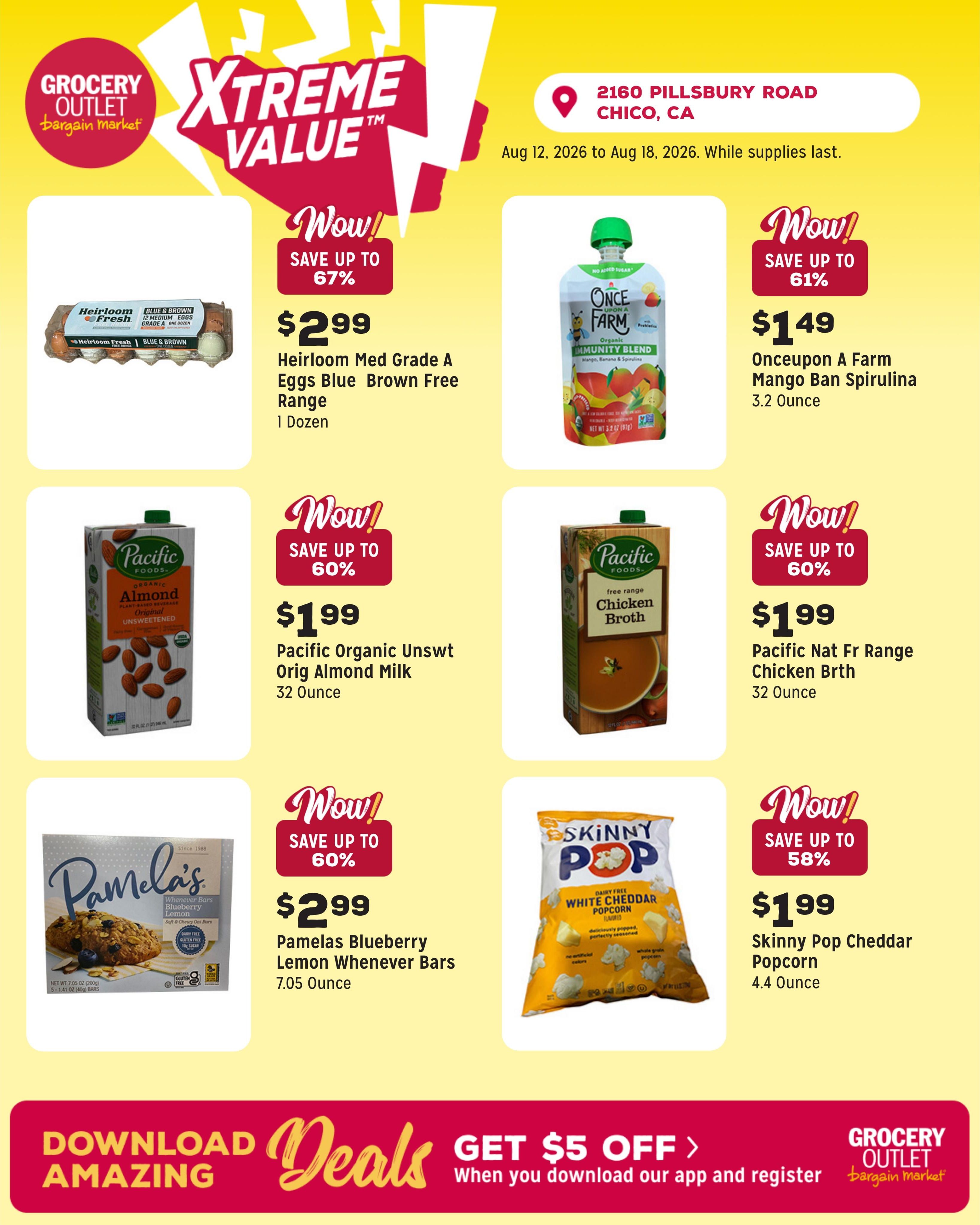 Grocery Outlet (Chico Area, CA) Weekly Ad August 12 - 18, 2026