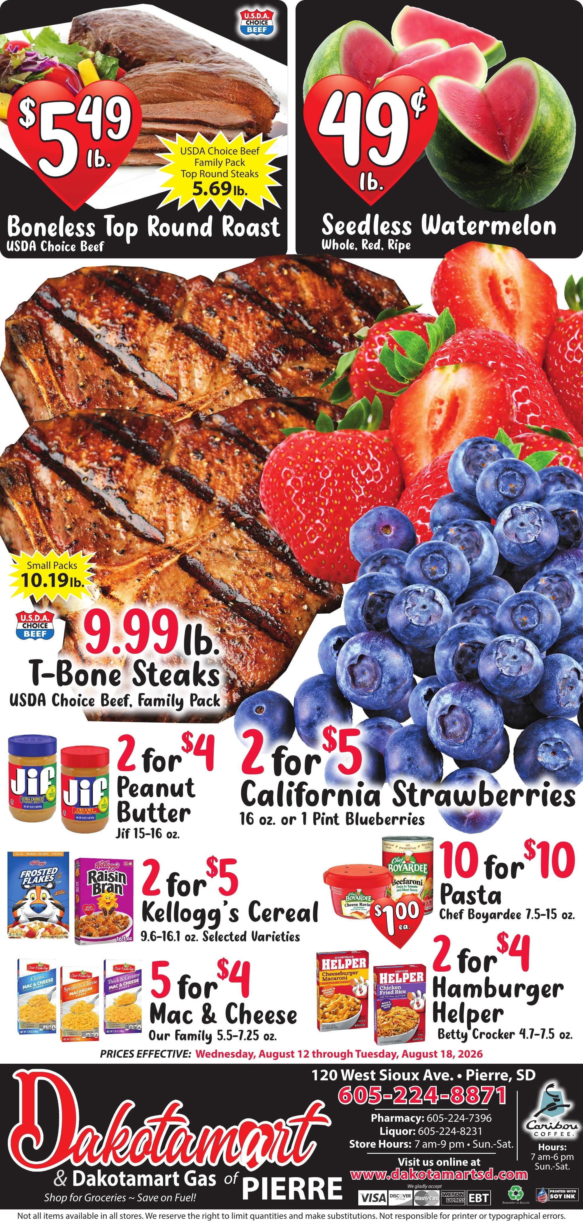 Dakotamart (Pierre, SD) Weekly Ad August 12 - 18, 2026