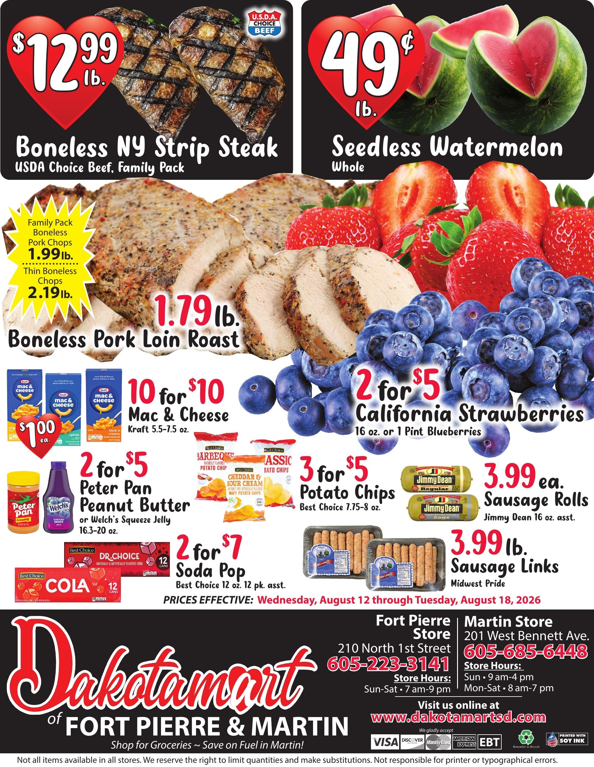 Dakotamart (South Dakota) Weekly Ad August 12 - 18, 2026