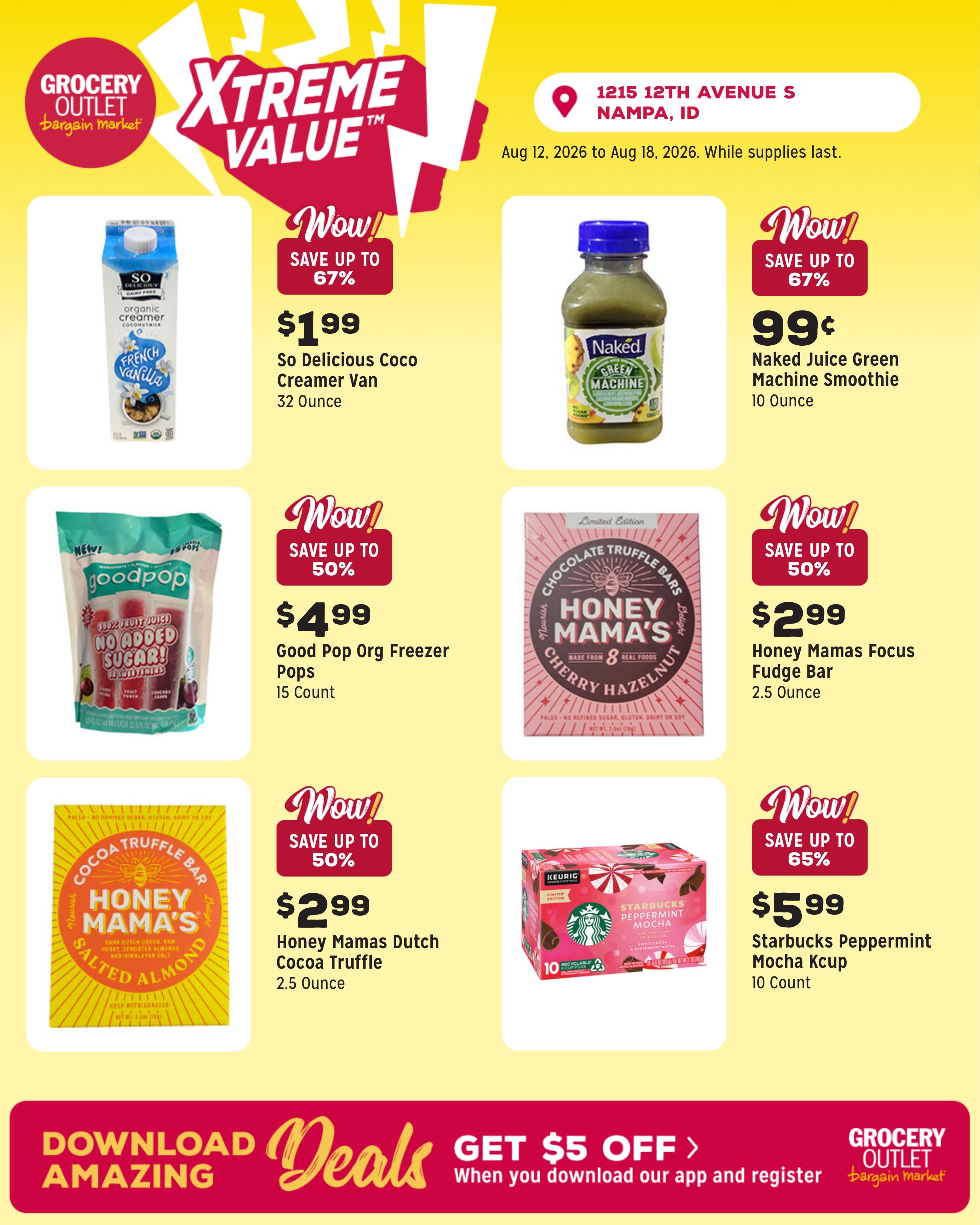 Grocery Outlet (Nampa Area, ID) Weekly Ad August 12 - 18, 2026