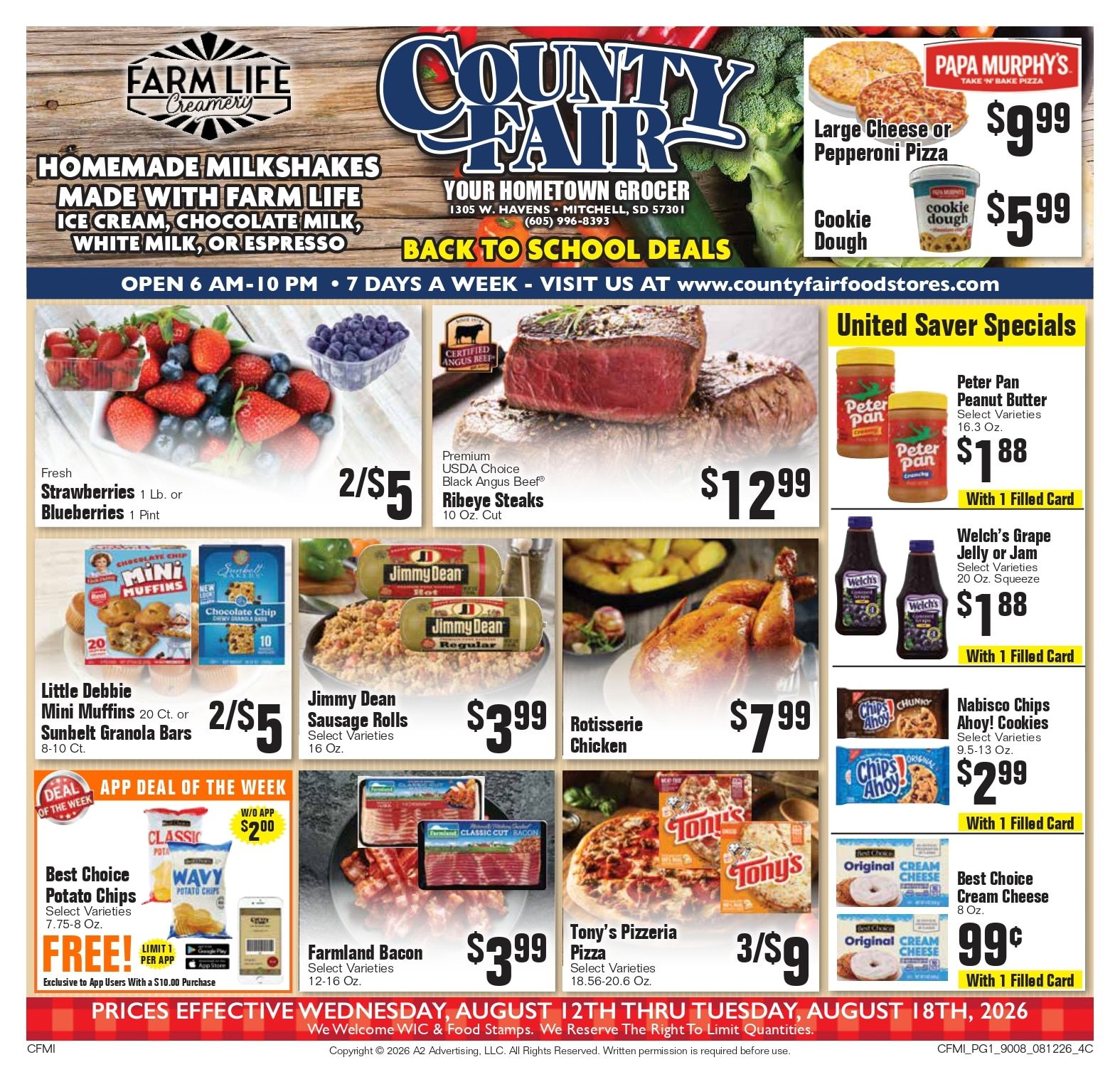County Fair Food Stores (Mitchell, SD) Weekly Ad August 12 - 18, 2026