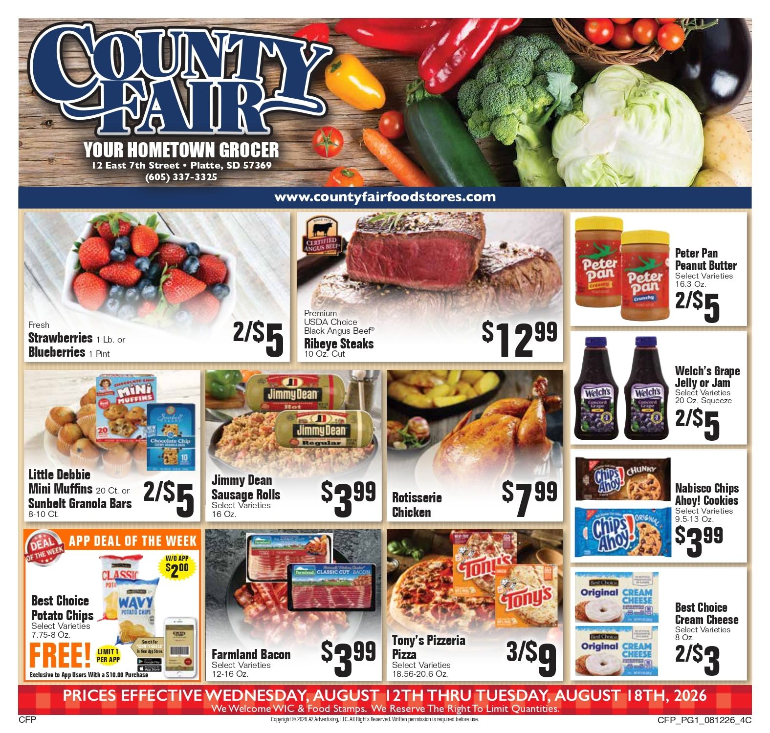 County Fair Food Stores (Platte, SD) Weekly Ad August 12 - 18, 2026
