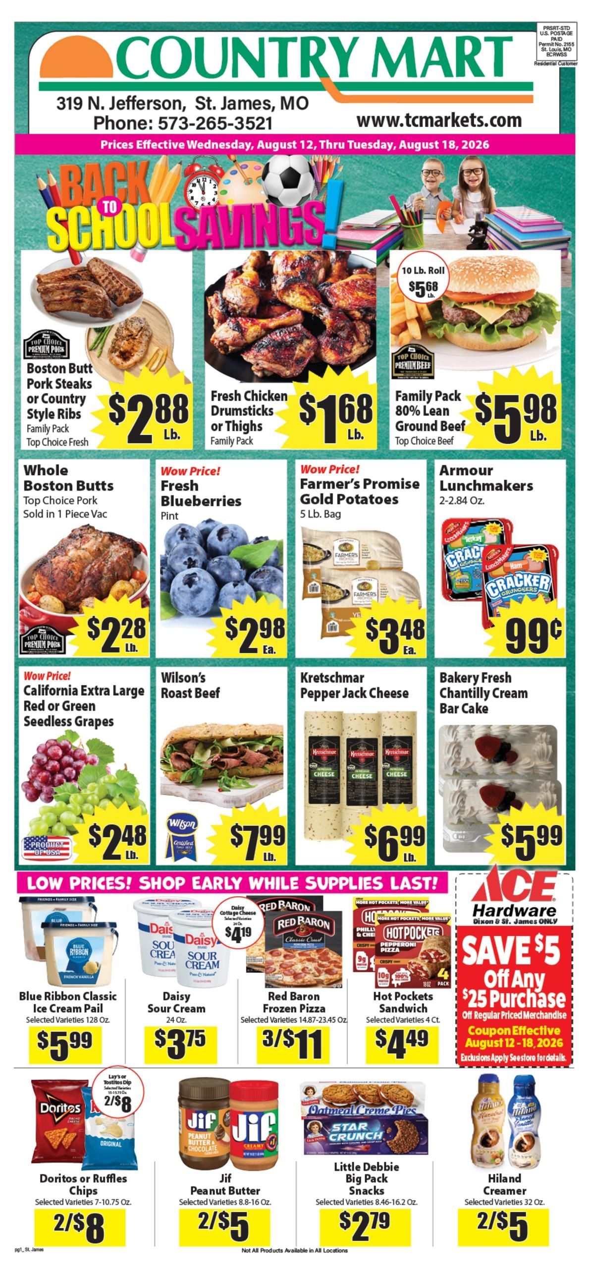 Town & Country Supermarket (Jadwin Area, MO) Weekly Ad August 12 - 18, 2026