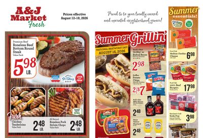 A & J Select Market Weekly Ad August 12 - 18, 2026