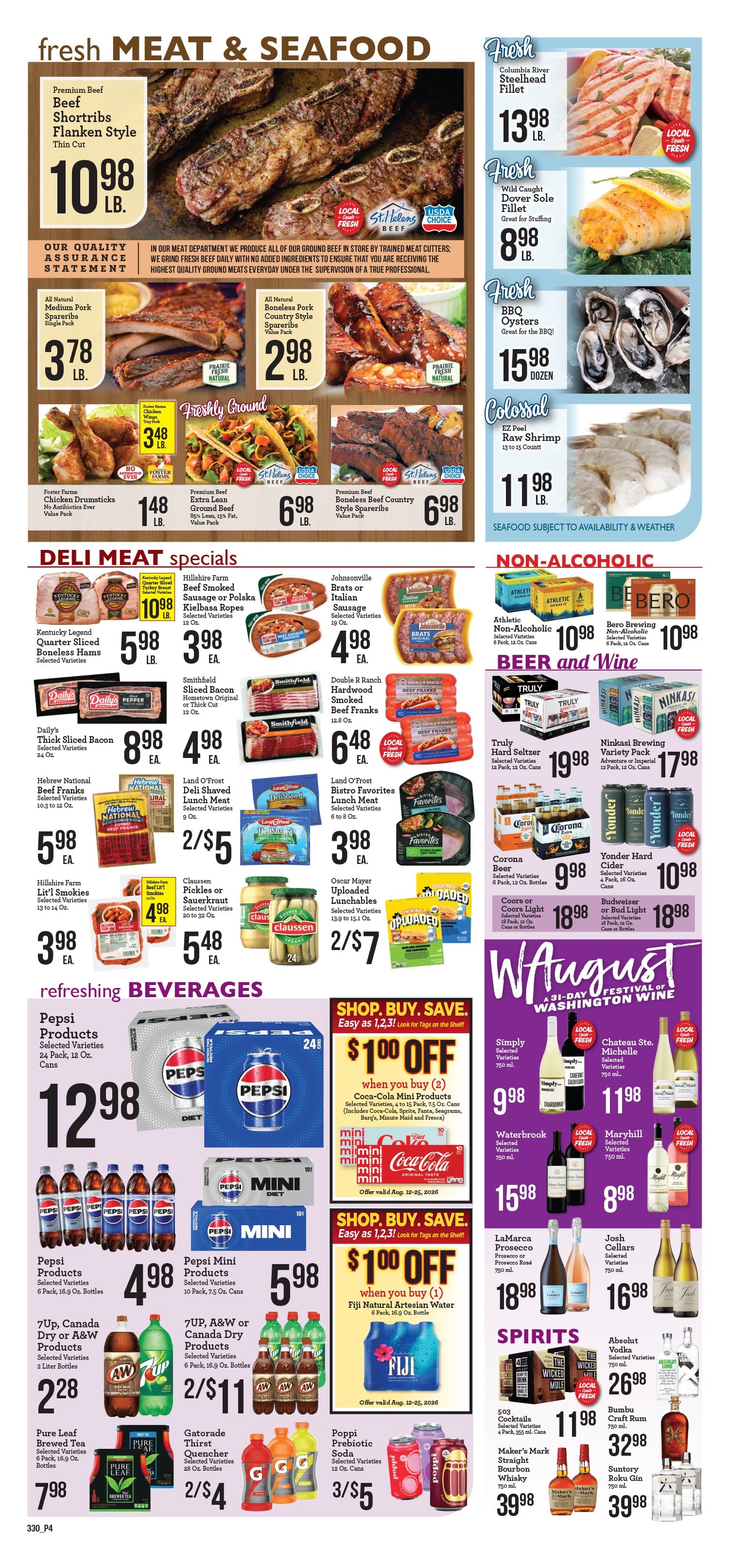 A & J Select Market Weekly Ad August 12 - 18, 2026