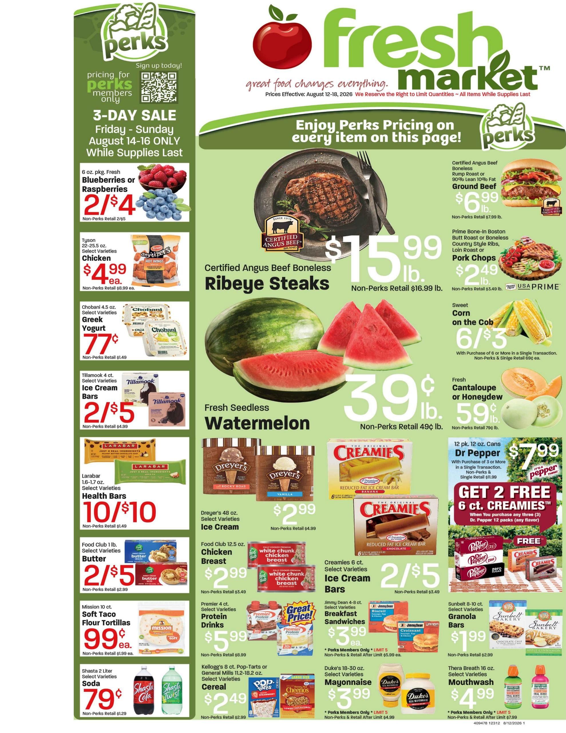 Fresh Market (Provo Area, UT) Weekly Ad August 12 - 18, 2026