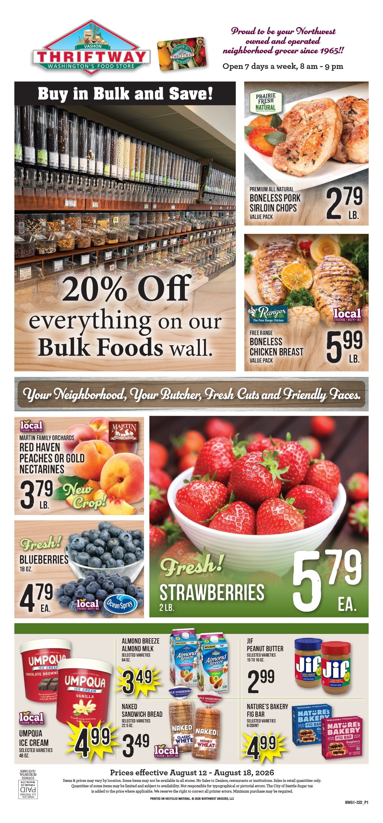 Vashon Thriftway Weekly Ad August 12 - 18, 2026