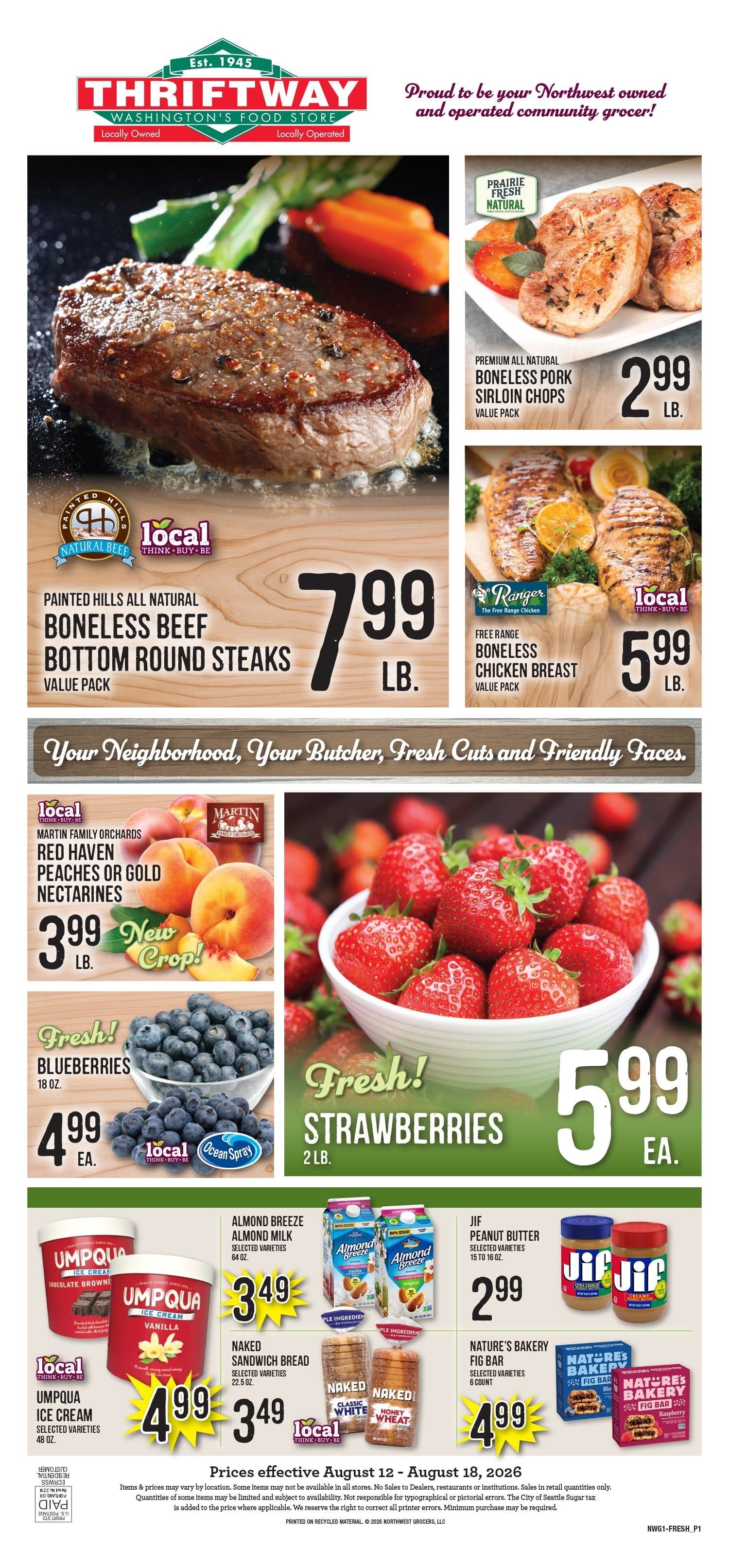 Ballinger Thriftway Weekly Ad August 12 - 18, 2026