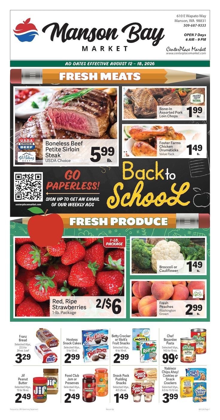 Manson Bay Market Weekly Ad August 12 - 18, 2026