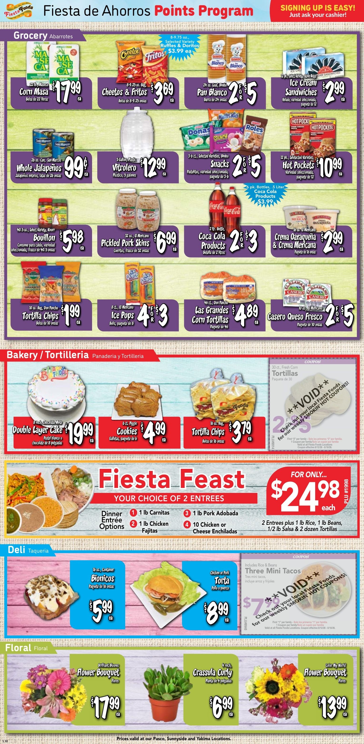 Fiesta Foods SuperMarkets Weekly Ad August 12 - 18, 2026