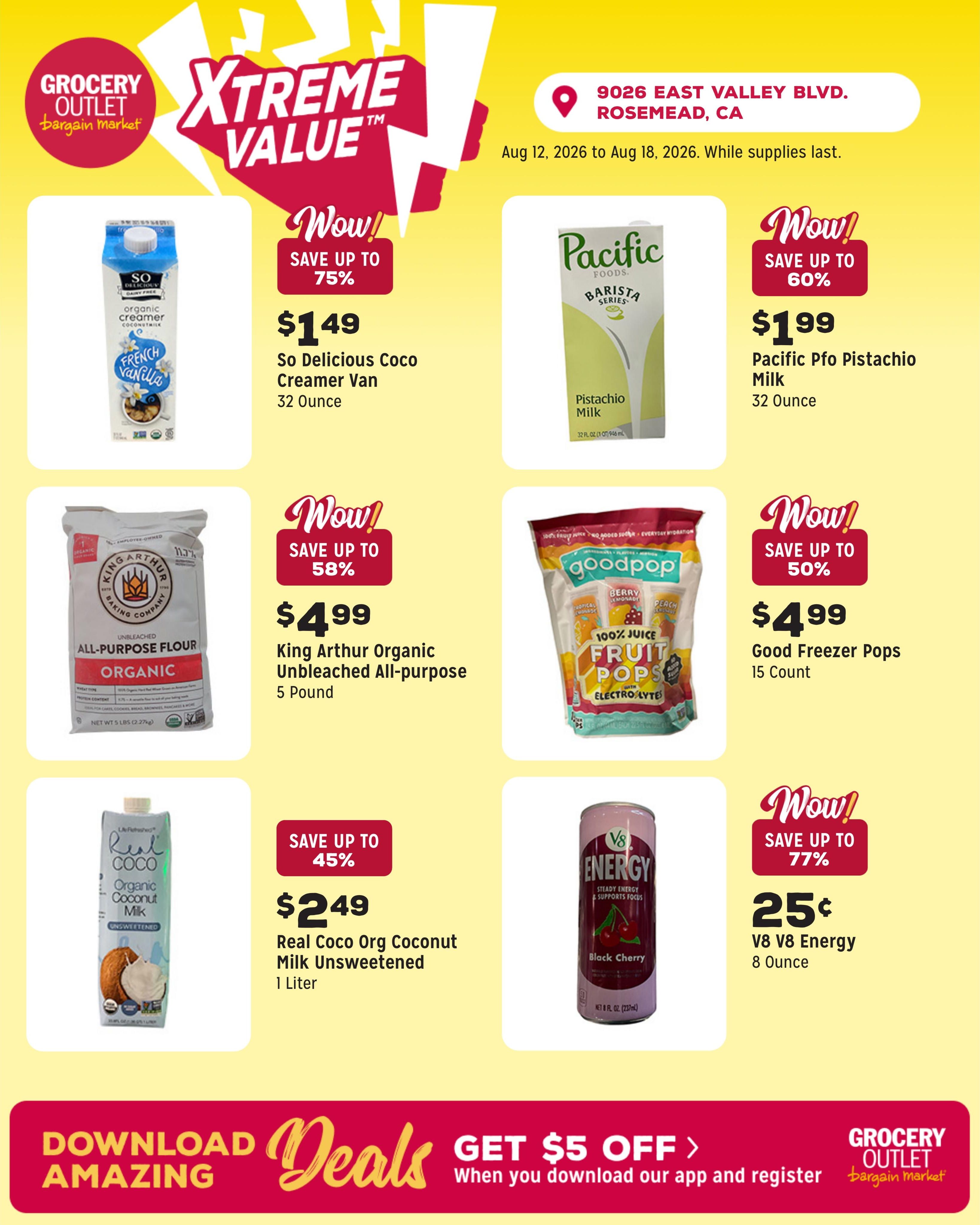 Grocery Outlet (El Monte–Monterey Park Area, CA) Weekly Ad August 12 - 18, 2026