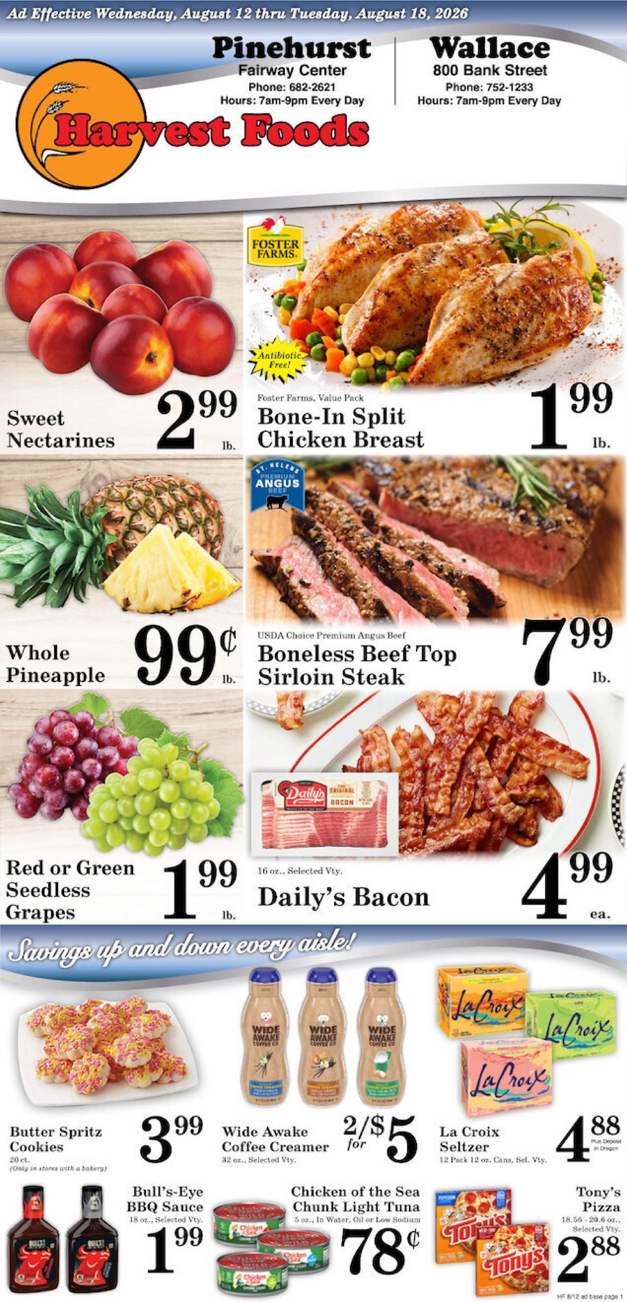 Harvest Foods (Kellogg Area, ID) Weekly Ad August 12 - 18, 2026