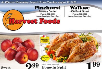Harvest Foods (Kellogg Area, ID) Weekly Ad August 12 - 18, 2026