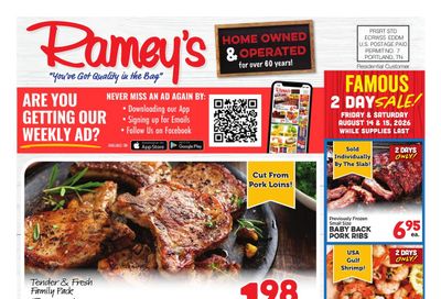 Ramey's (Chatom Area, AL) Weekly Ad August 12 - 18, 2026