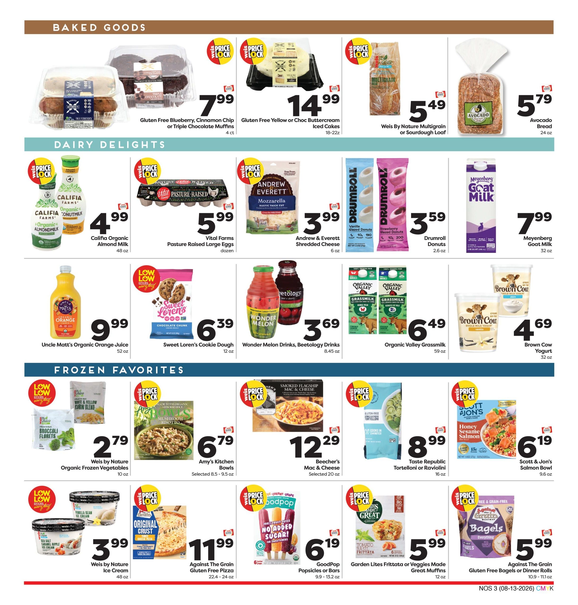 Weis Markets Natural & Organic Weekly Ad August 13 - September 9, 2026