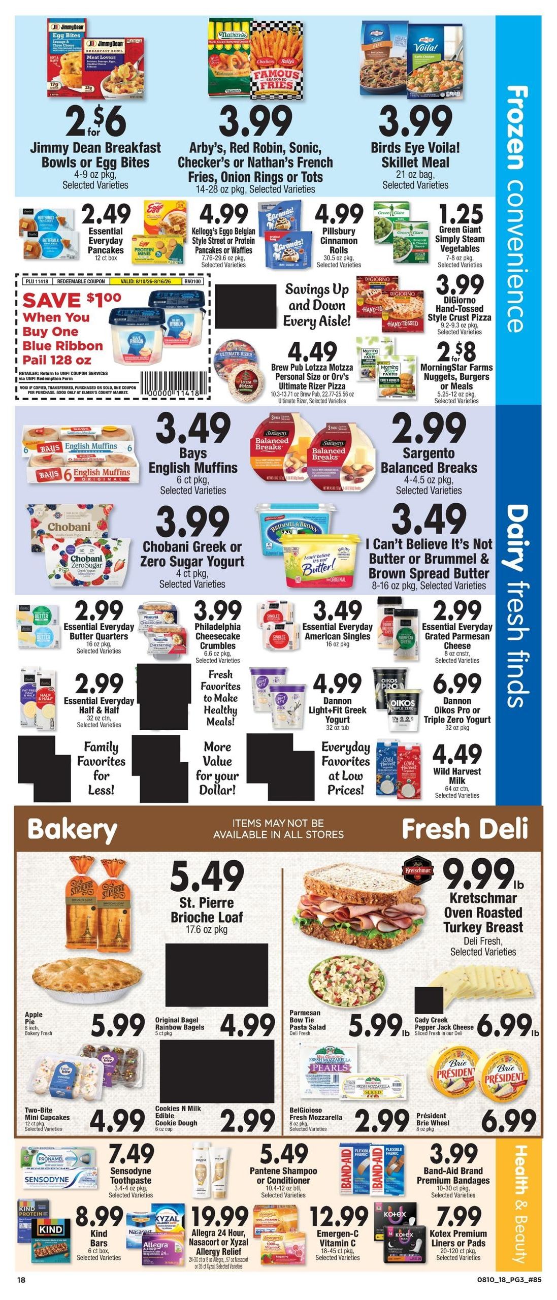 Elmer's County Market Weekly Ad August 12 - 18, 2026