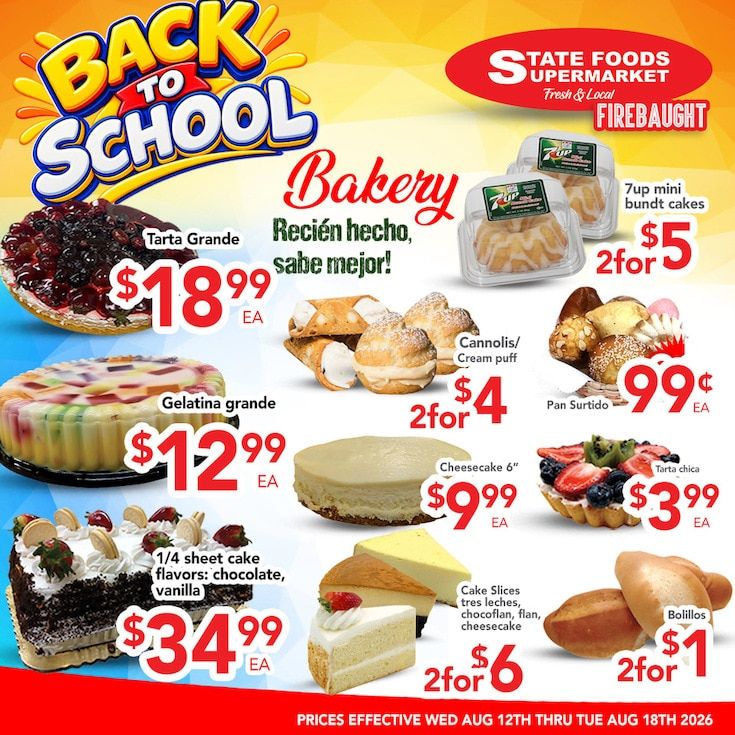 State Foods Supermarket (Firebaugh, CA) Weekly Ad August 12 - 18, 2026