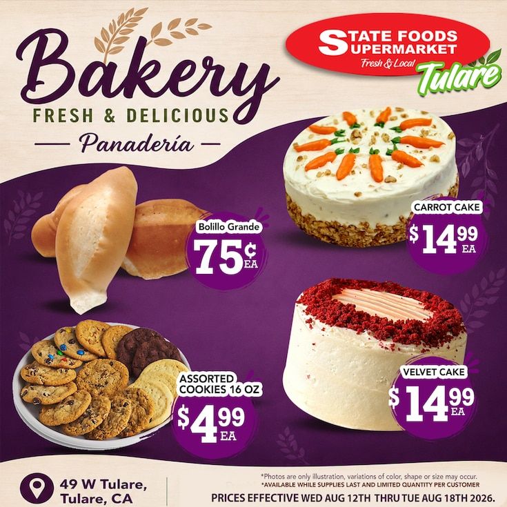 State Foods Supermarket (Tulare, CA) Weekly Ad August 12 - 18, 2026